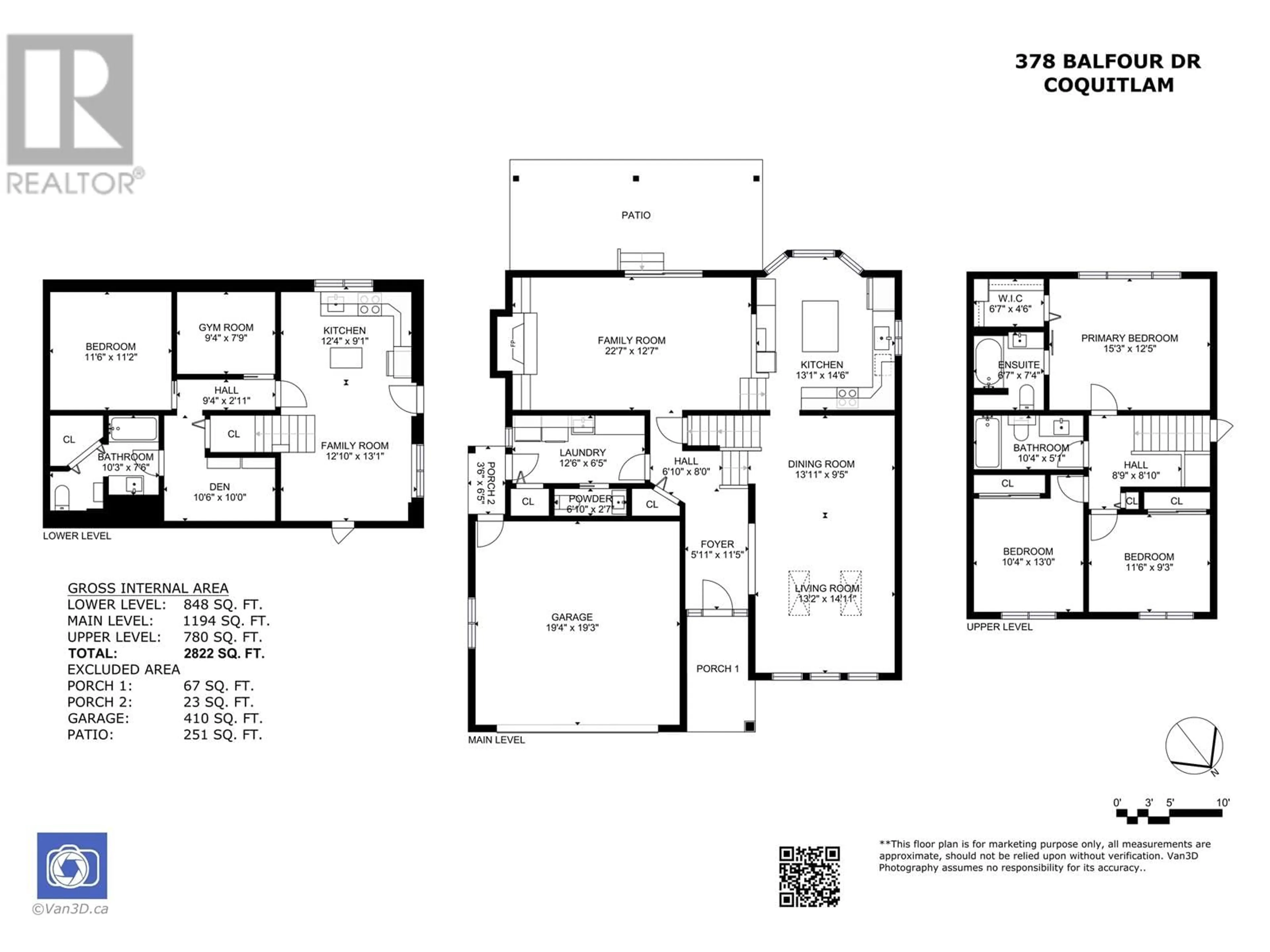 Floor plan for 378 BALFOUR DRIVE, Coquitlam British Columbia V3K6C5