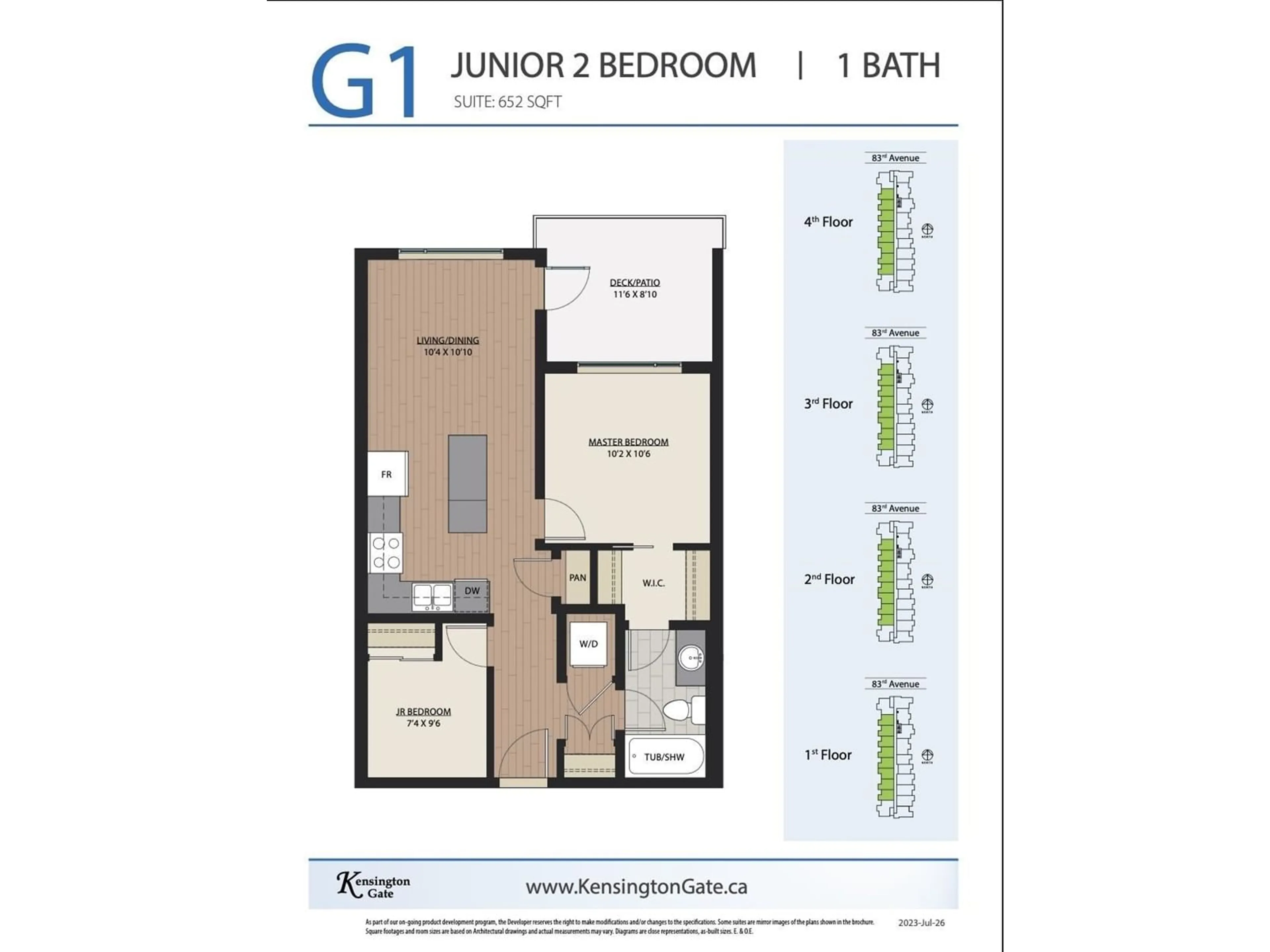 Floor plan for 313 - 20932 83, Langley British Columbia V0V0V0