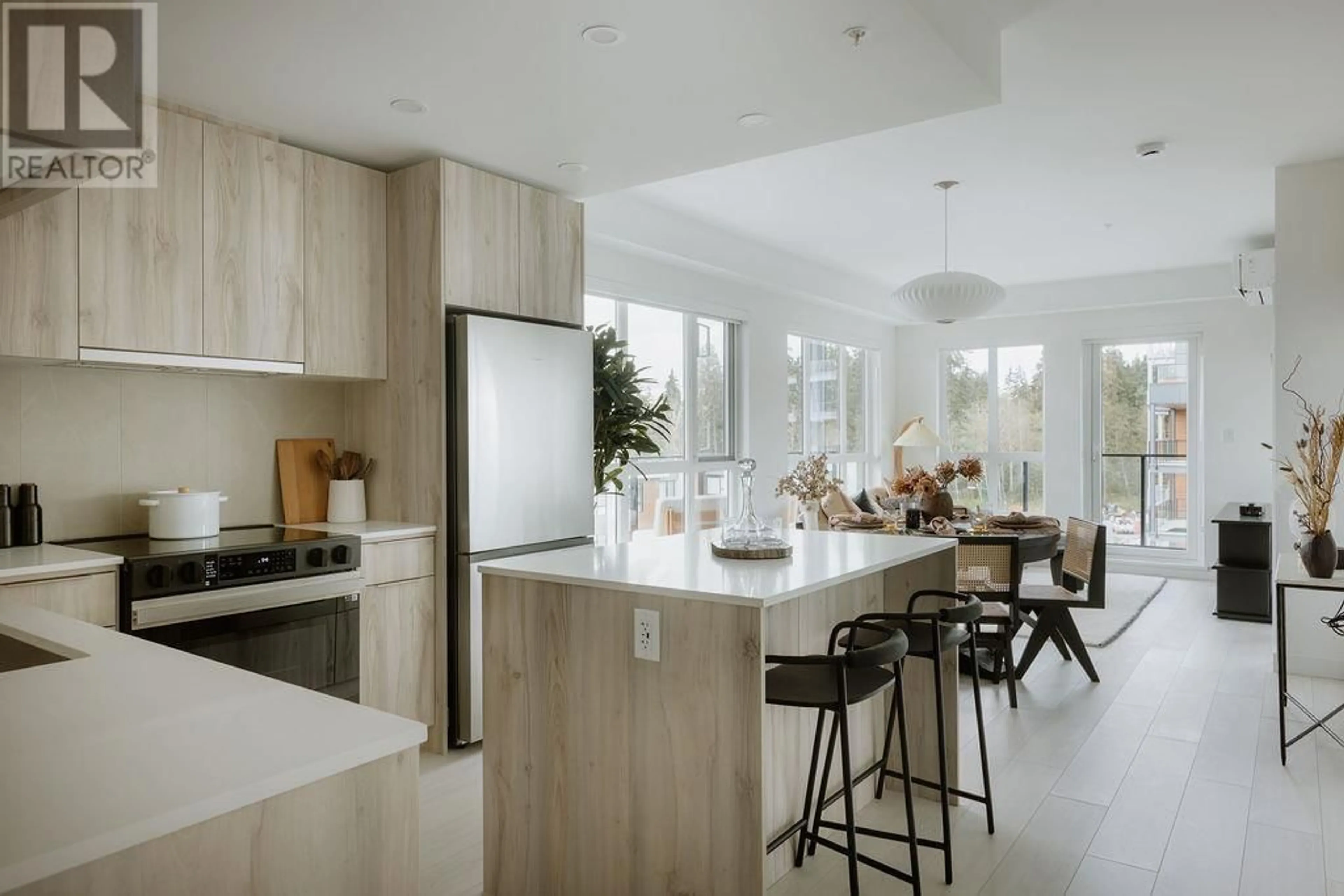 Contemporary kitchen, ceramic/tile floor for 202 - 3594 MALSUM DRIVE, North Vancouver British Columbia V0V0V0