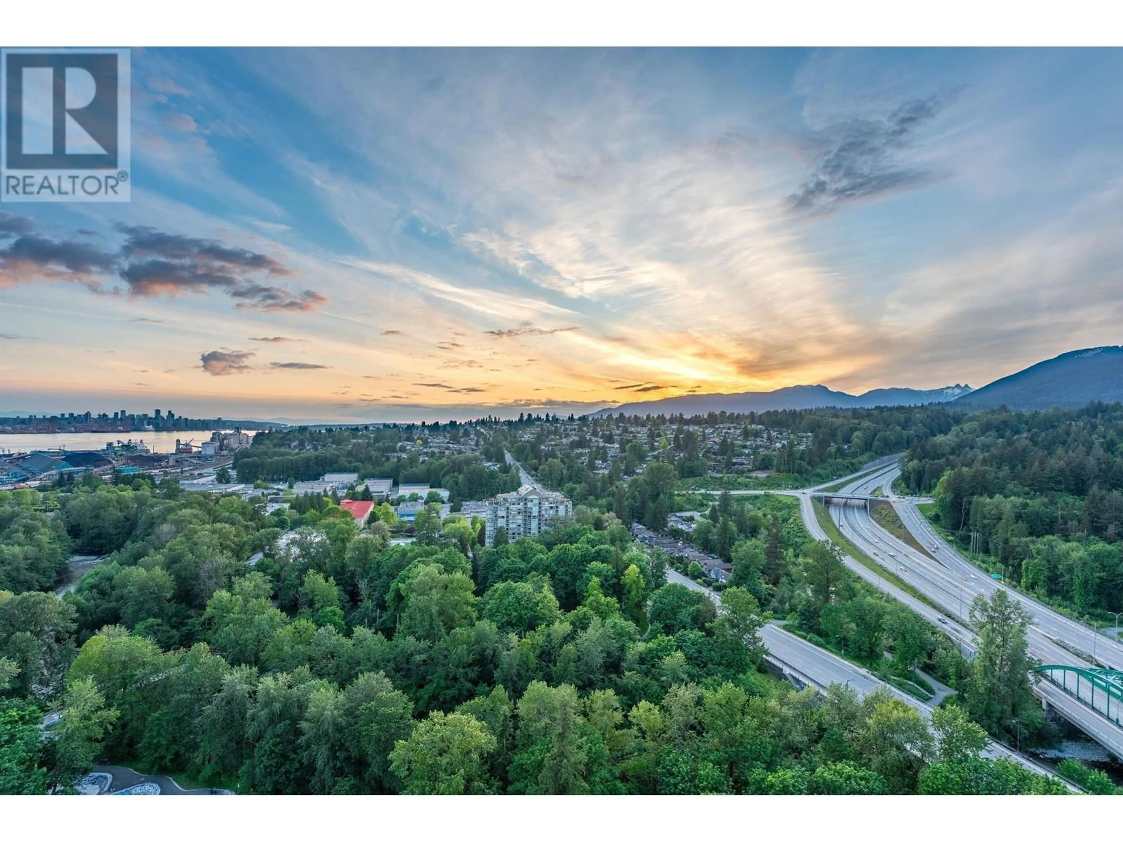 A pic from outside/outdoor area/front of a property/back of a property/a pic from drone, water/lake/river/ocean view for 3101 - 1500 FERN STREET, North Vancouver British Columbia V7J0E6