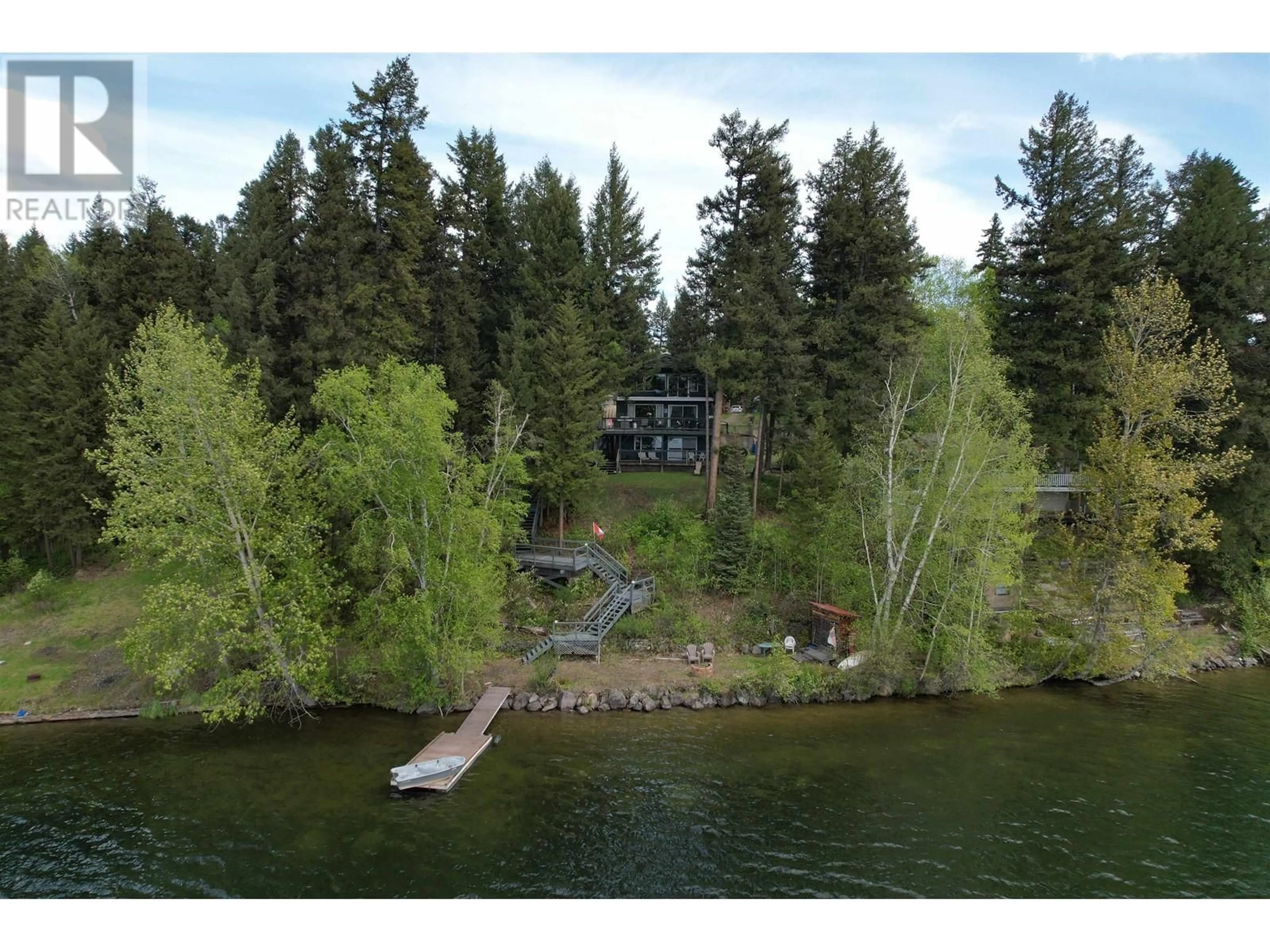 A pic from outside/outdoor area/front of a property/back of a property/a pic from drone, water/lake/river/ocean view for 2249 BARKER ROAD, Quesnel British Columbia V2J7B7
