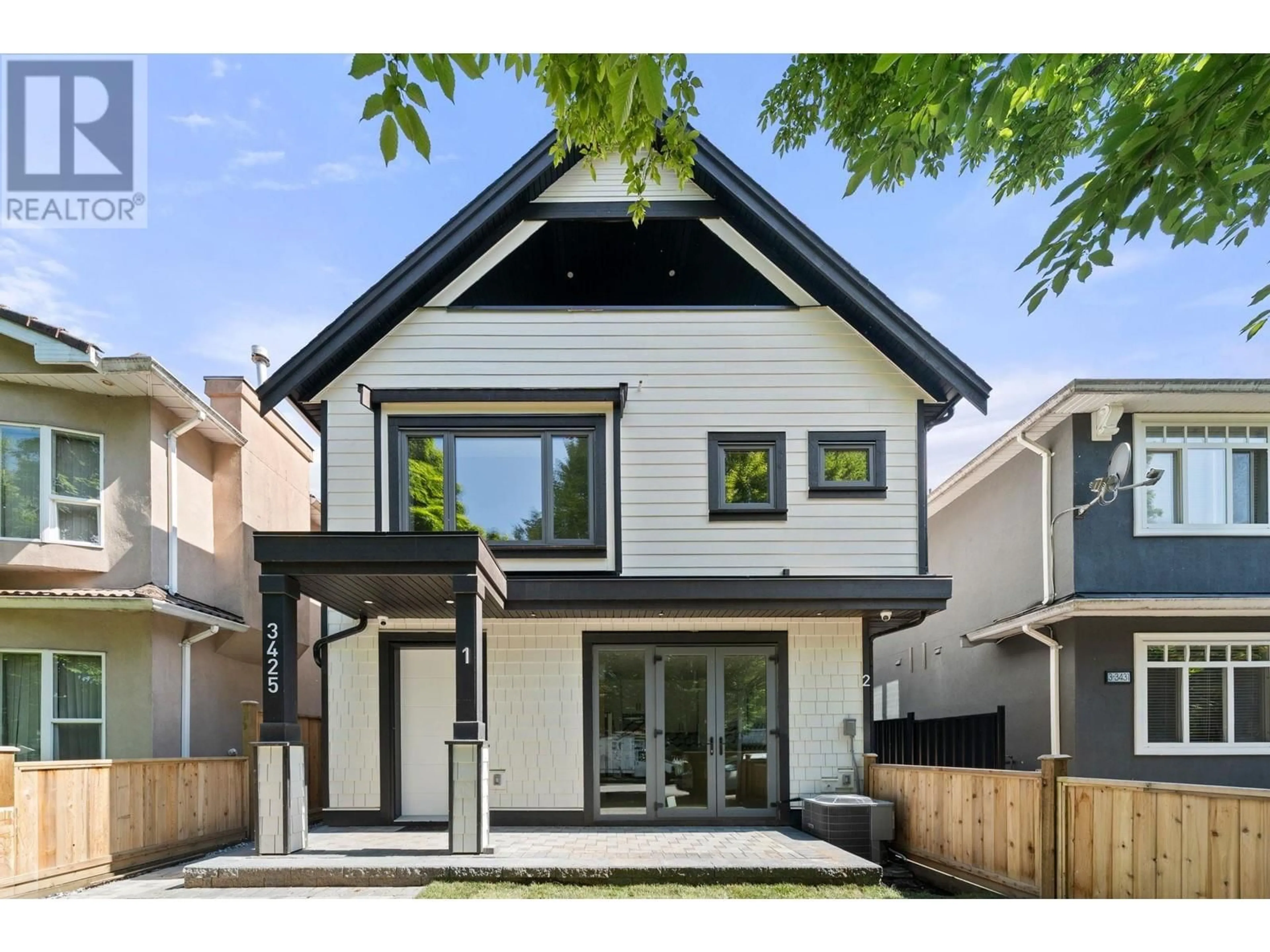 Home with vinyl exterior material, street for 3425 ARCHIMEDES STREET, Vancouver British Columbia V5R4W4