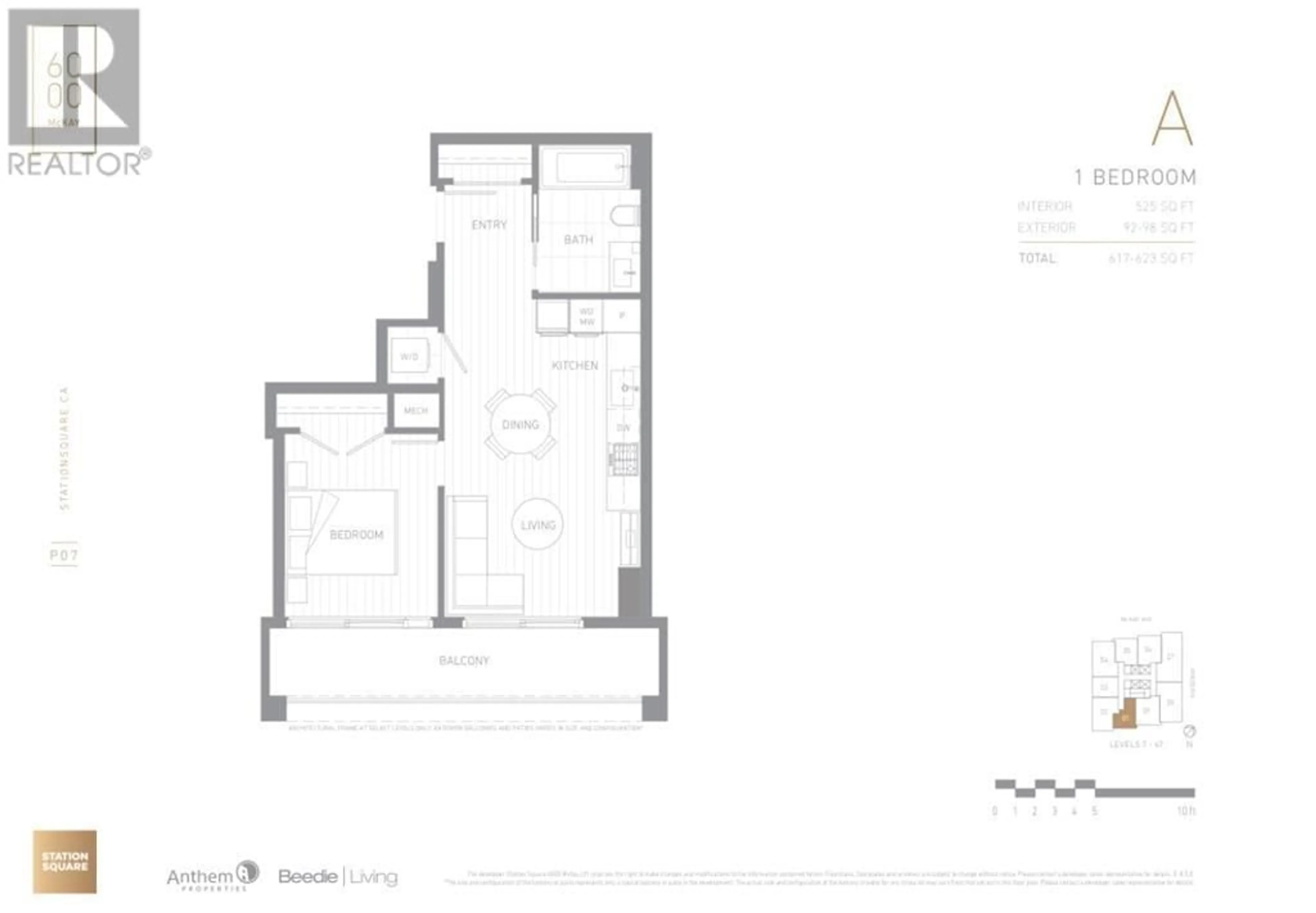 Floor plan for 1901 - 6000 MCKAY AVENUE, Burnaby British Columbia V5H0K2