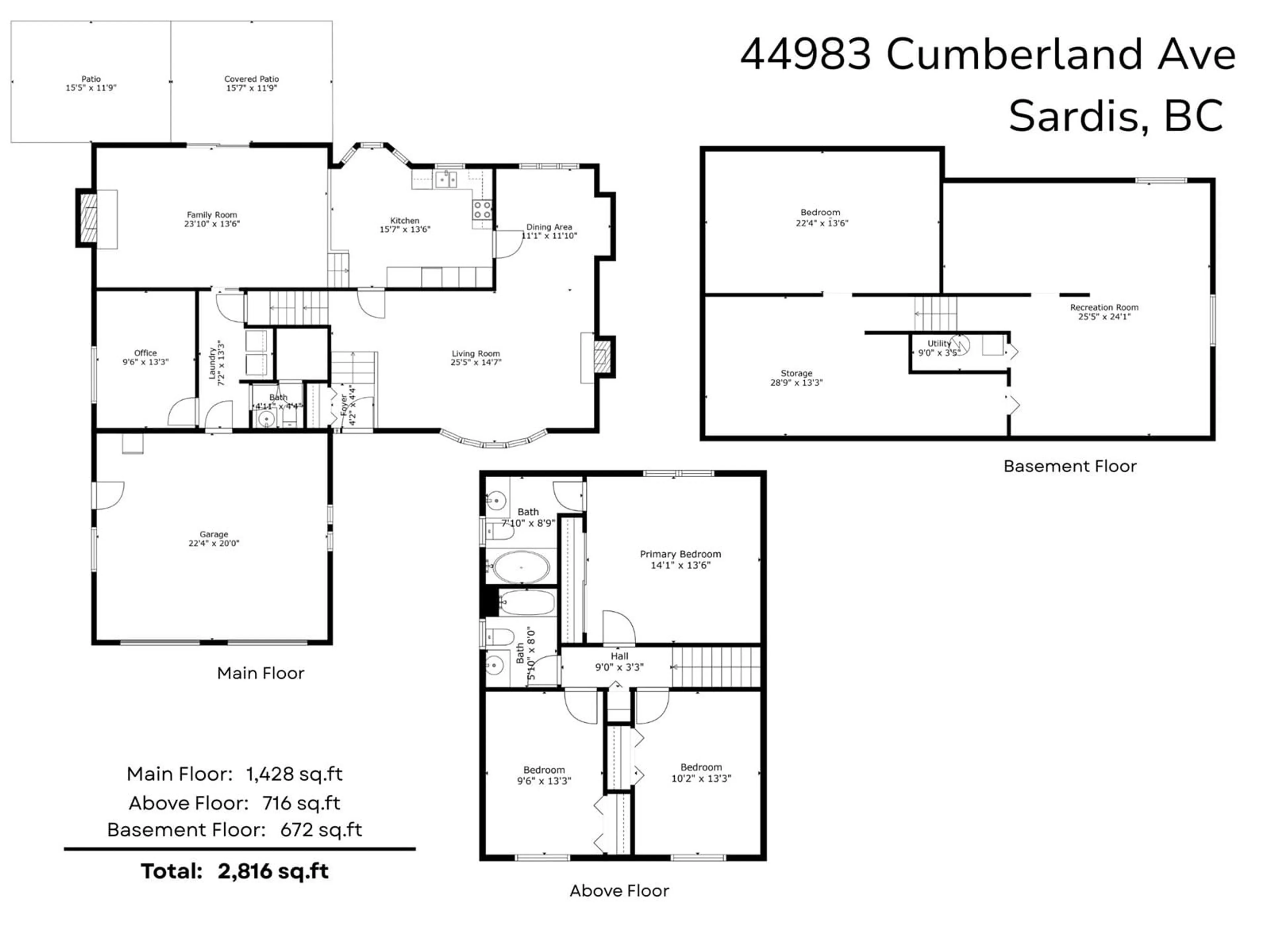Floor plan for 44983 CUMBERLAND AVENUE, Chilliwack British Columbia V2R3C2