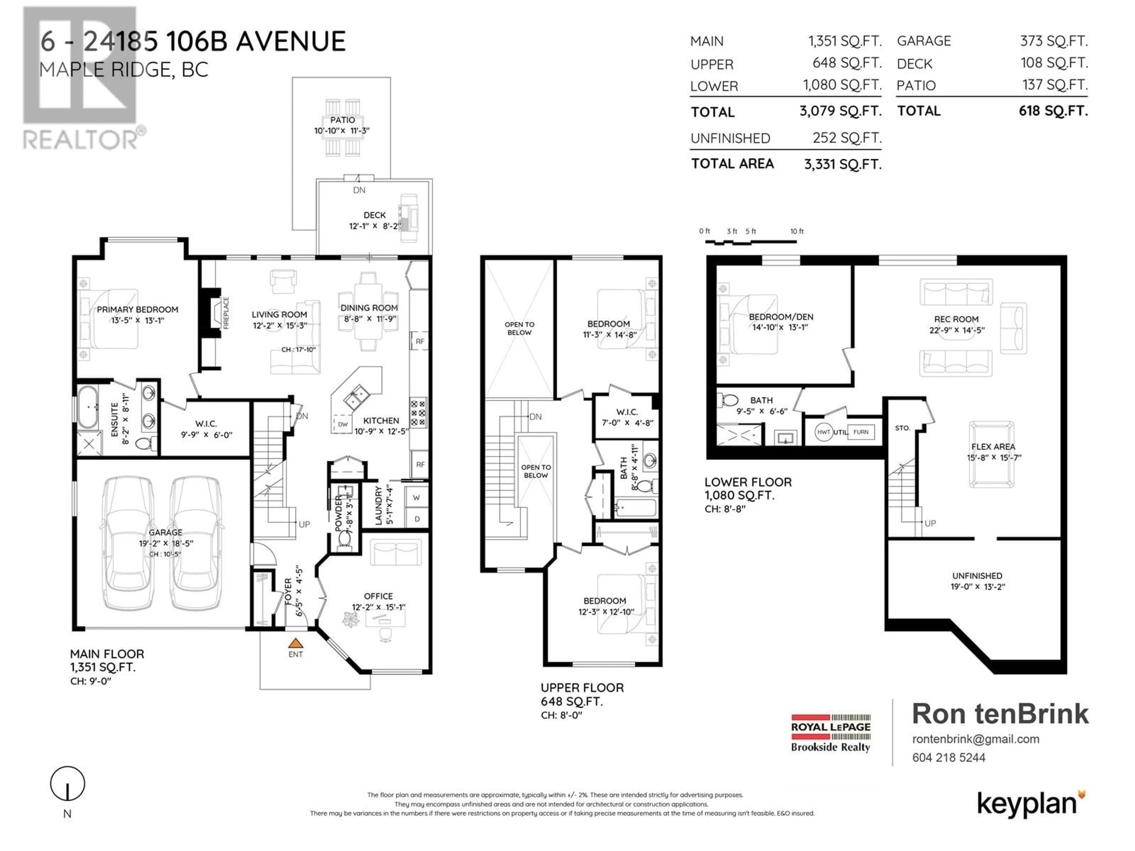 Floor plan for 6 - 24185 106B AVENUE, Maple Ridge British Columbia V2W0C4