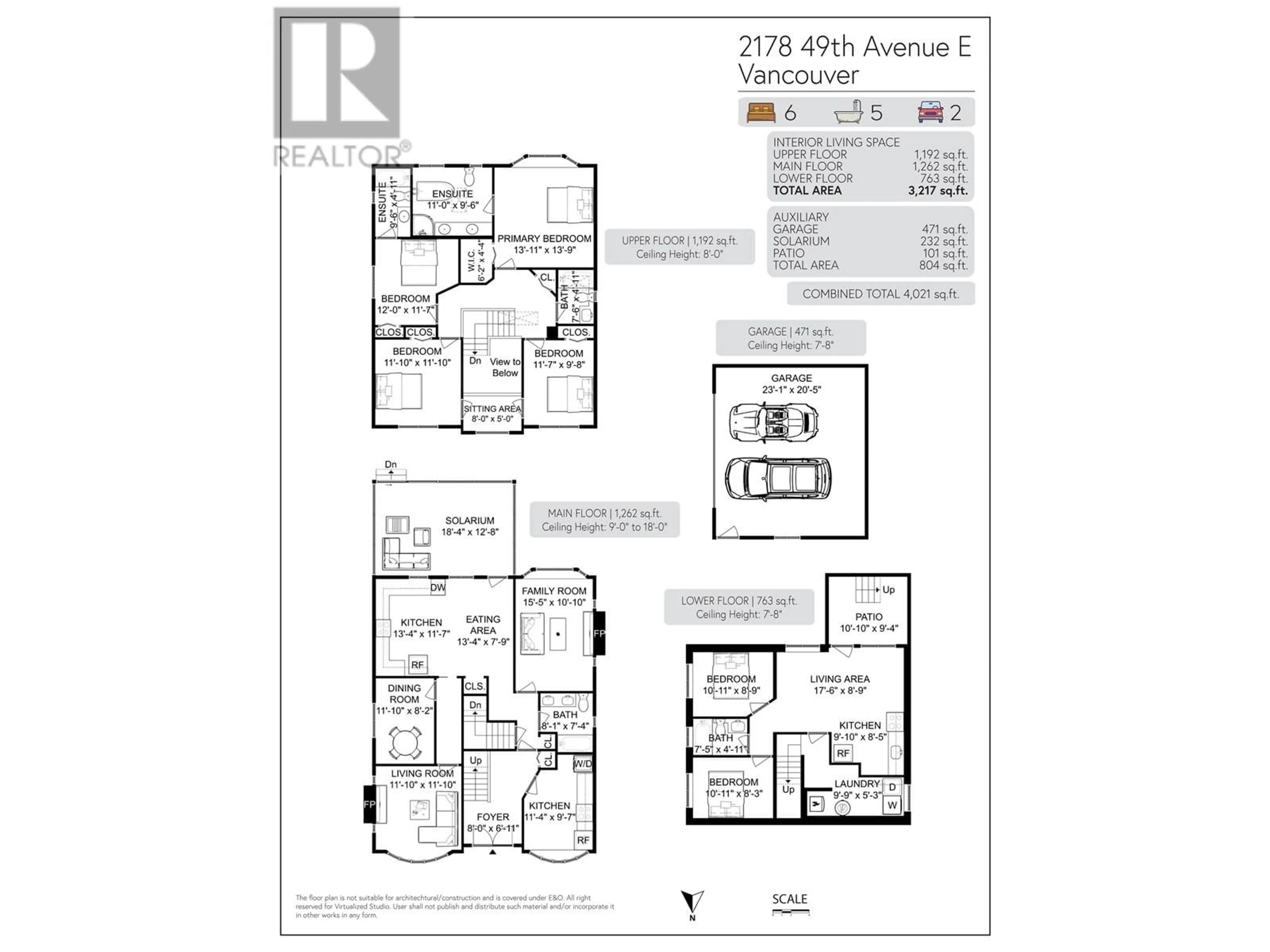 Floor plan for 2178 49TH AVENUE, Vancouver British Columbia V5P1T7
