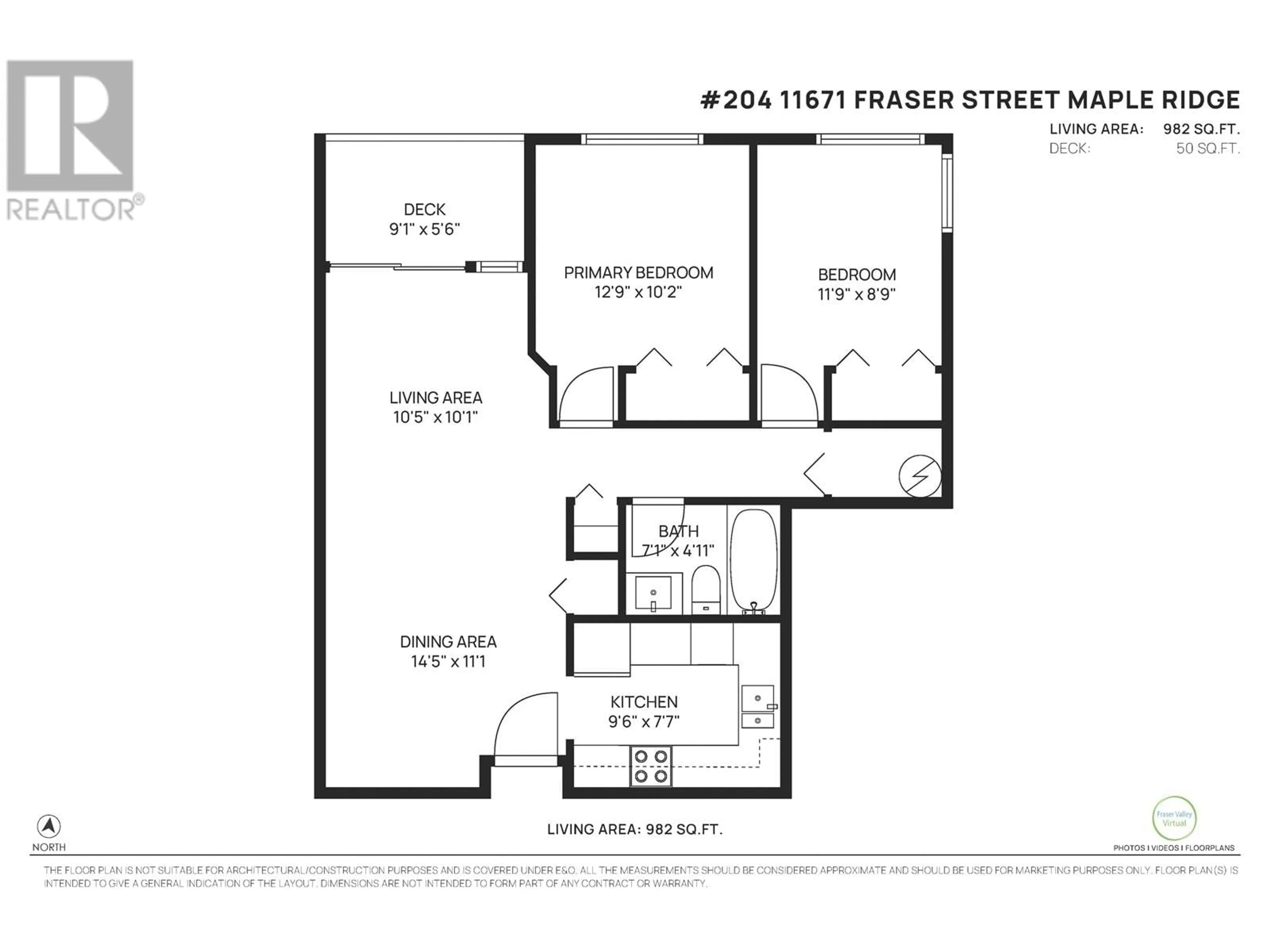 Floor plan for 204 - 11671 FRASER STREET, Maple Ridge British Columbia V2X6C4