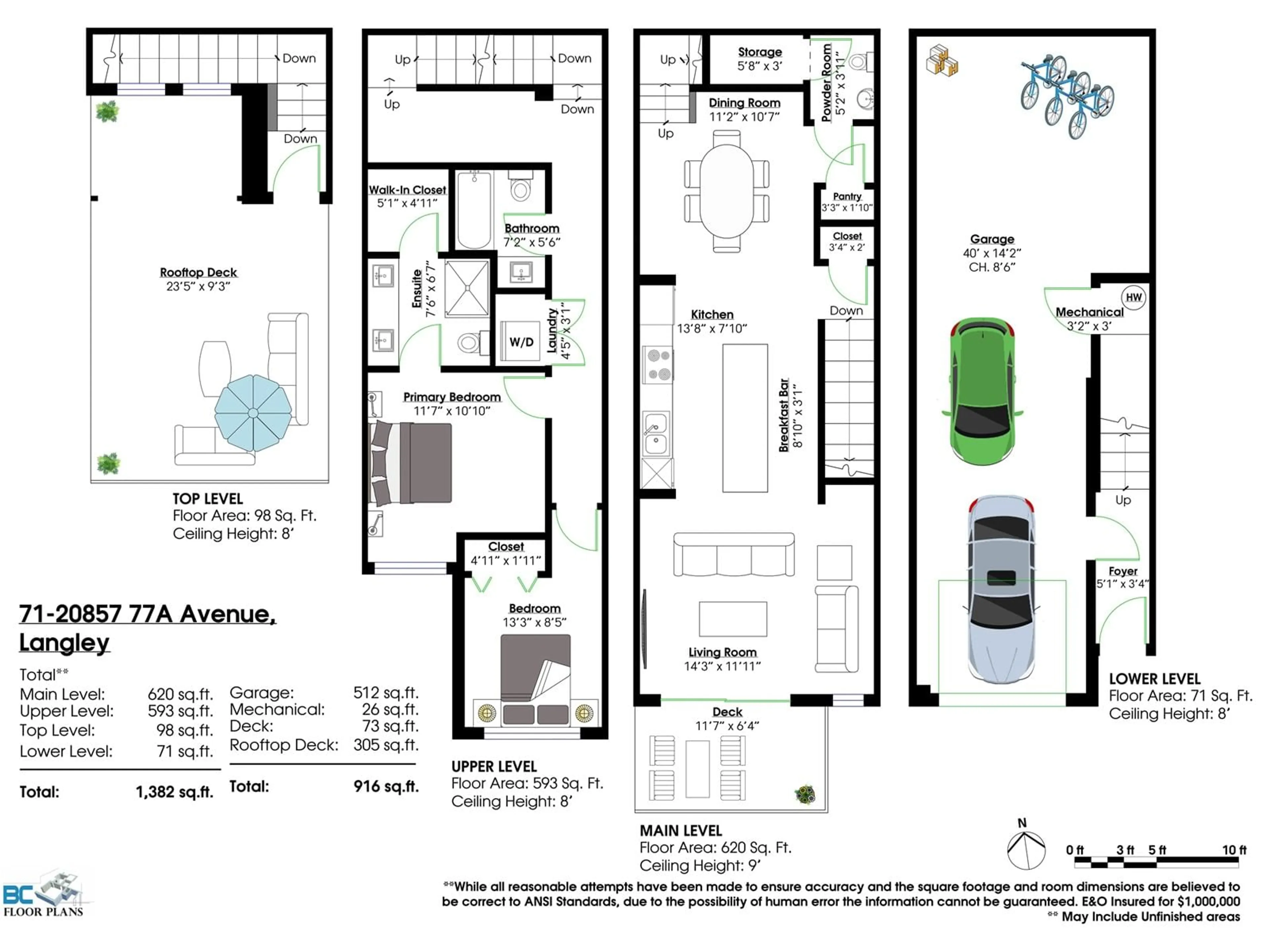 Floor plan for 71 - 20857 77A, Langley British Columbia V2Y0W7