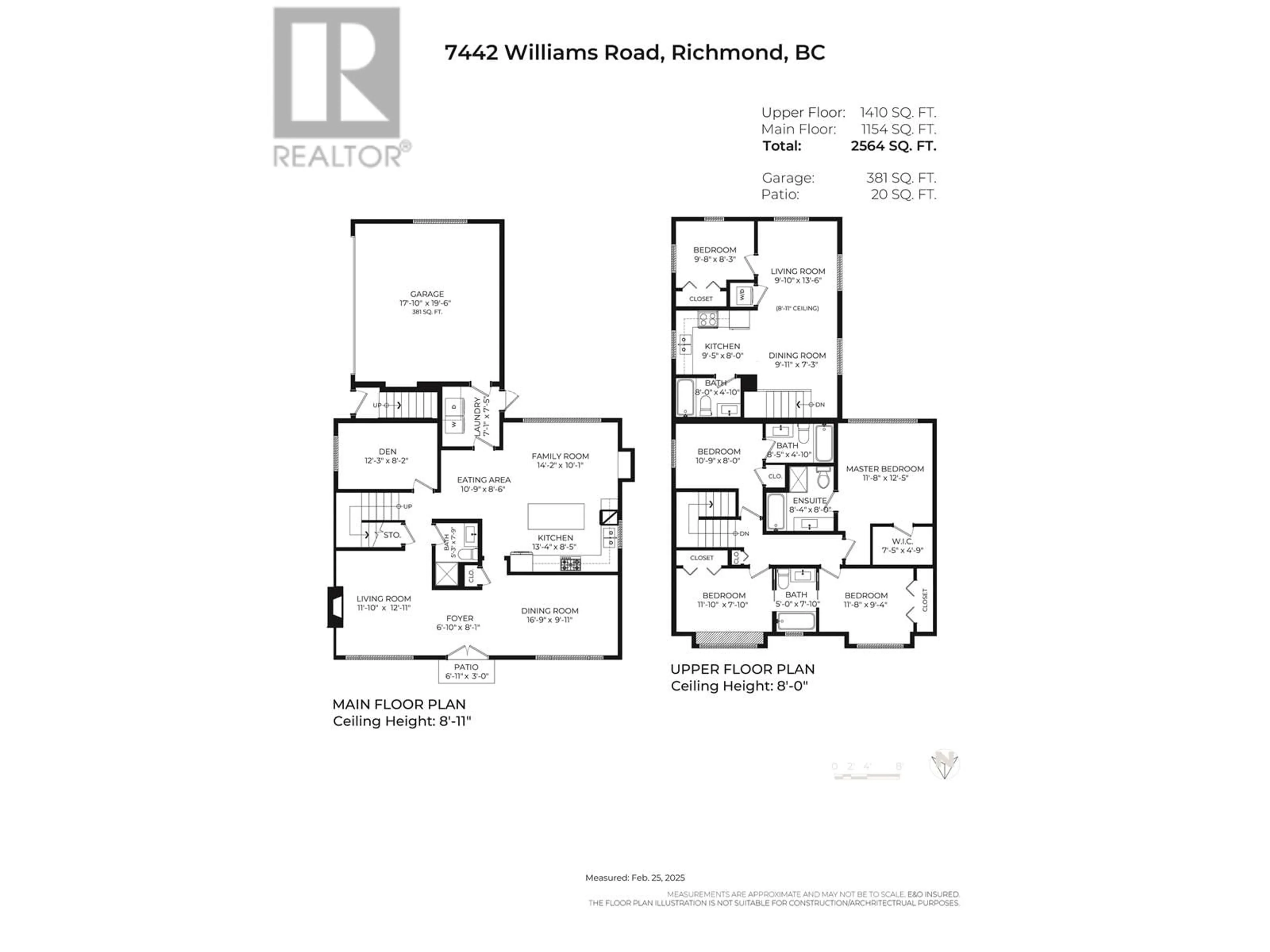 Floor plan for 7442 WILLIAMS ROAD, Richmond British Columbia V7A1G1