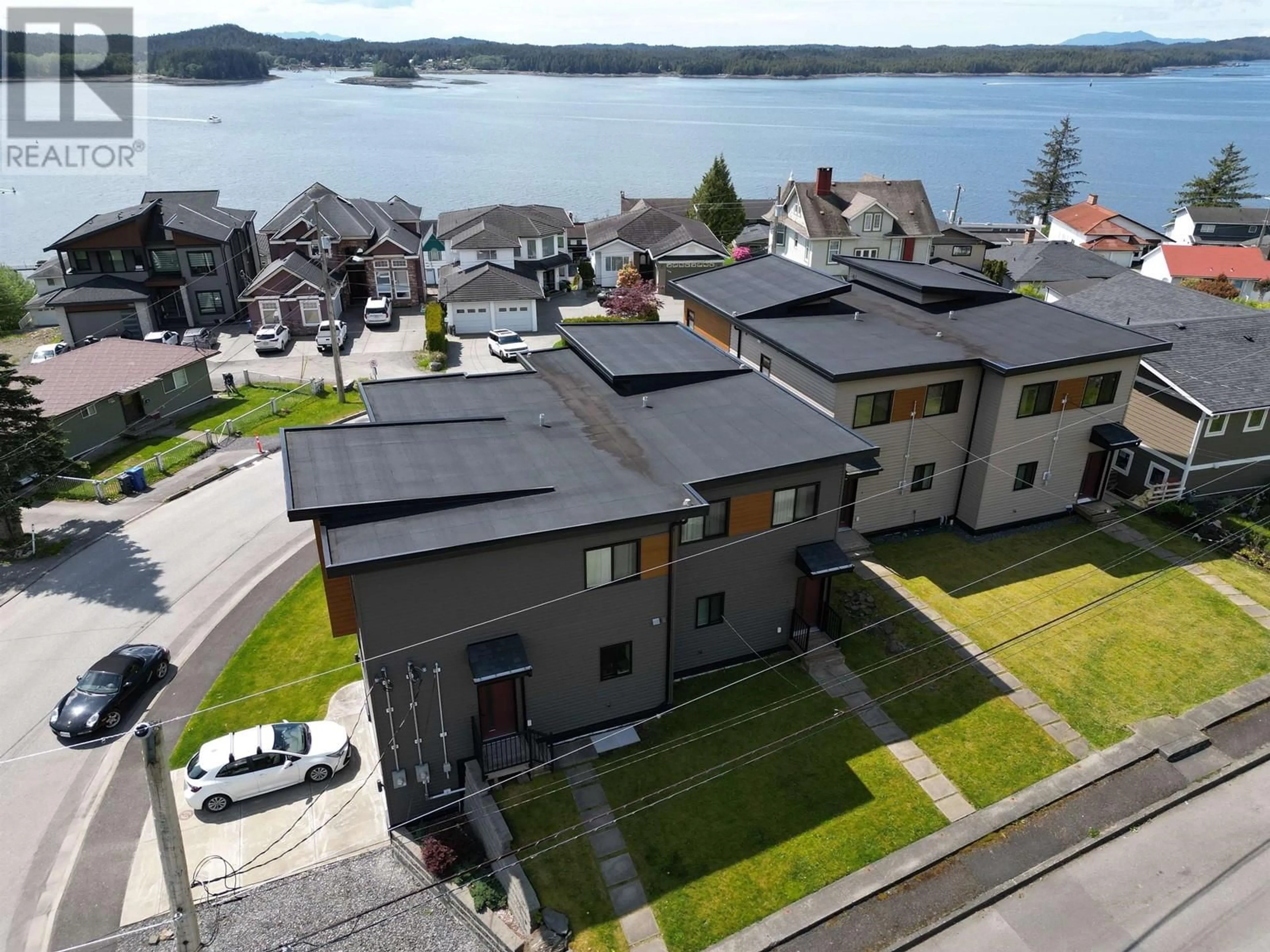 A pic from outside/outdoor area/front of a property/back of a property/a pic from drone, water/lake/river/ocean view for 197 VAN ARSDOL STREET, Prince Rupert British Columbia V8J1E2