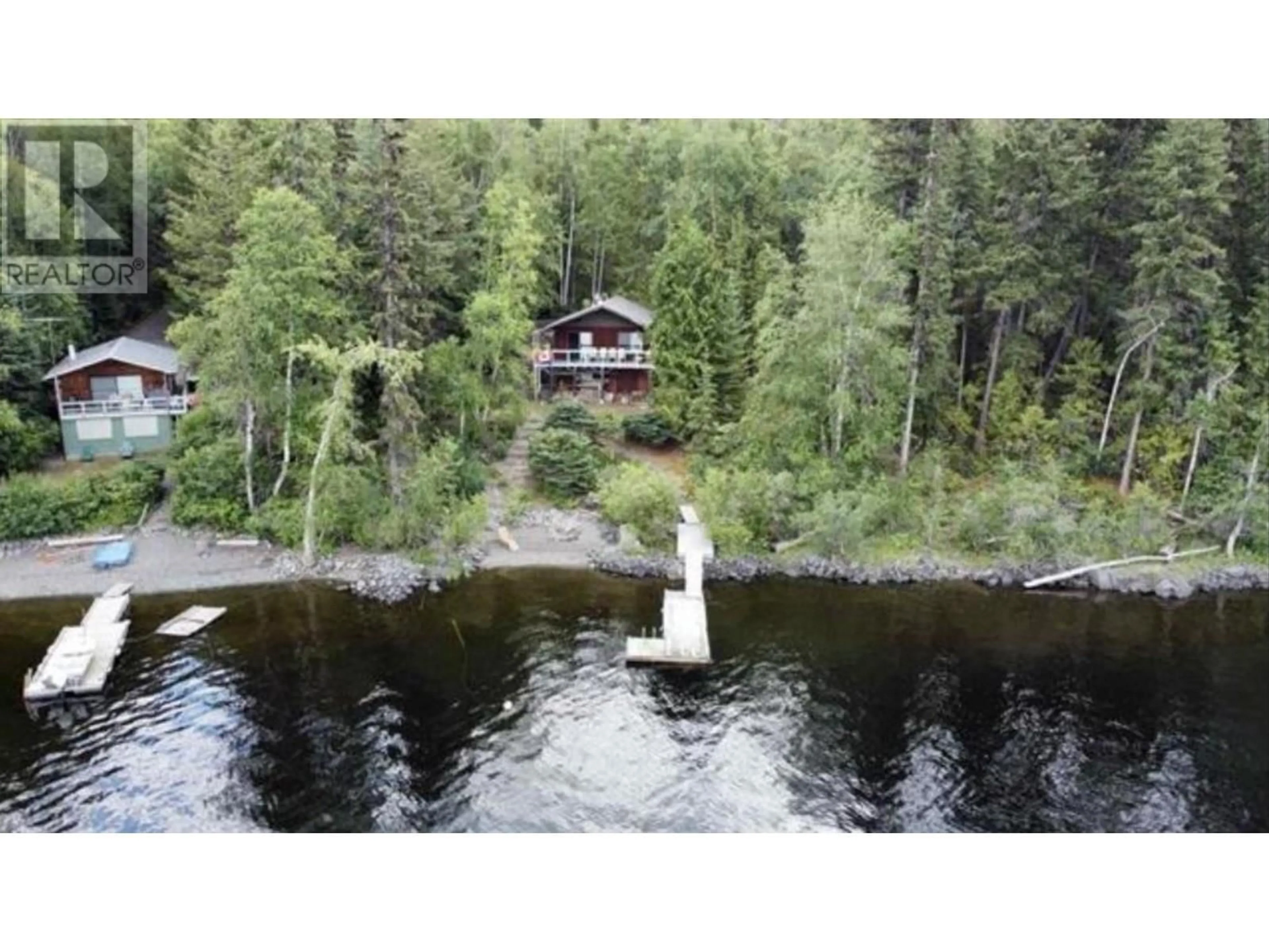 A pic from outside/outdoor area/front of a property/back of a property/a pic from drone, water/lake/river/ocean view for 7591 S CANIM LAKE ROAD, Canim Lake British Columbia V0K1J0