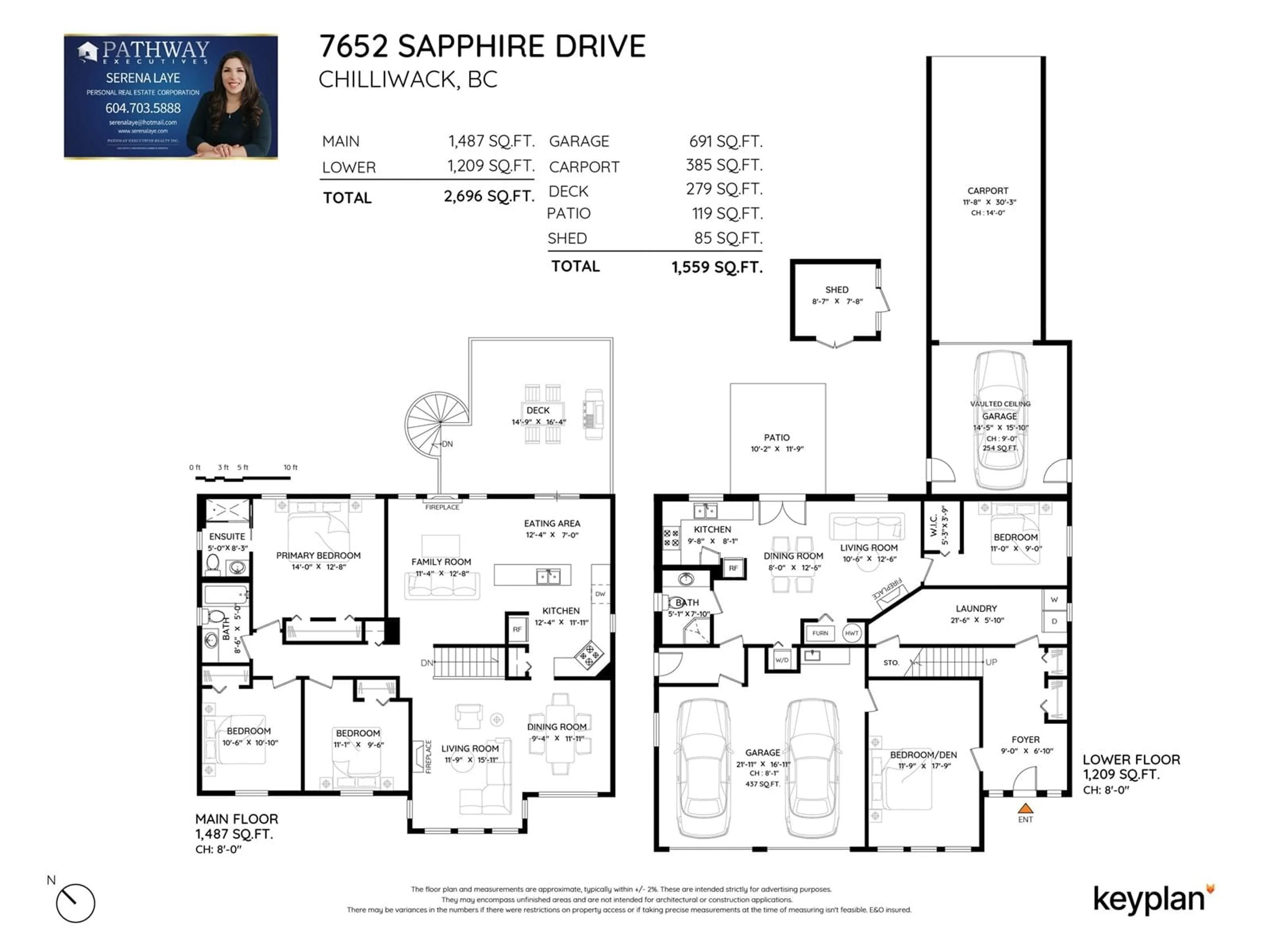 Floor plan for 7652 SAPPHIRE DRIVE, Chilliwack British Columbia V2R3A7