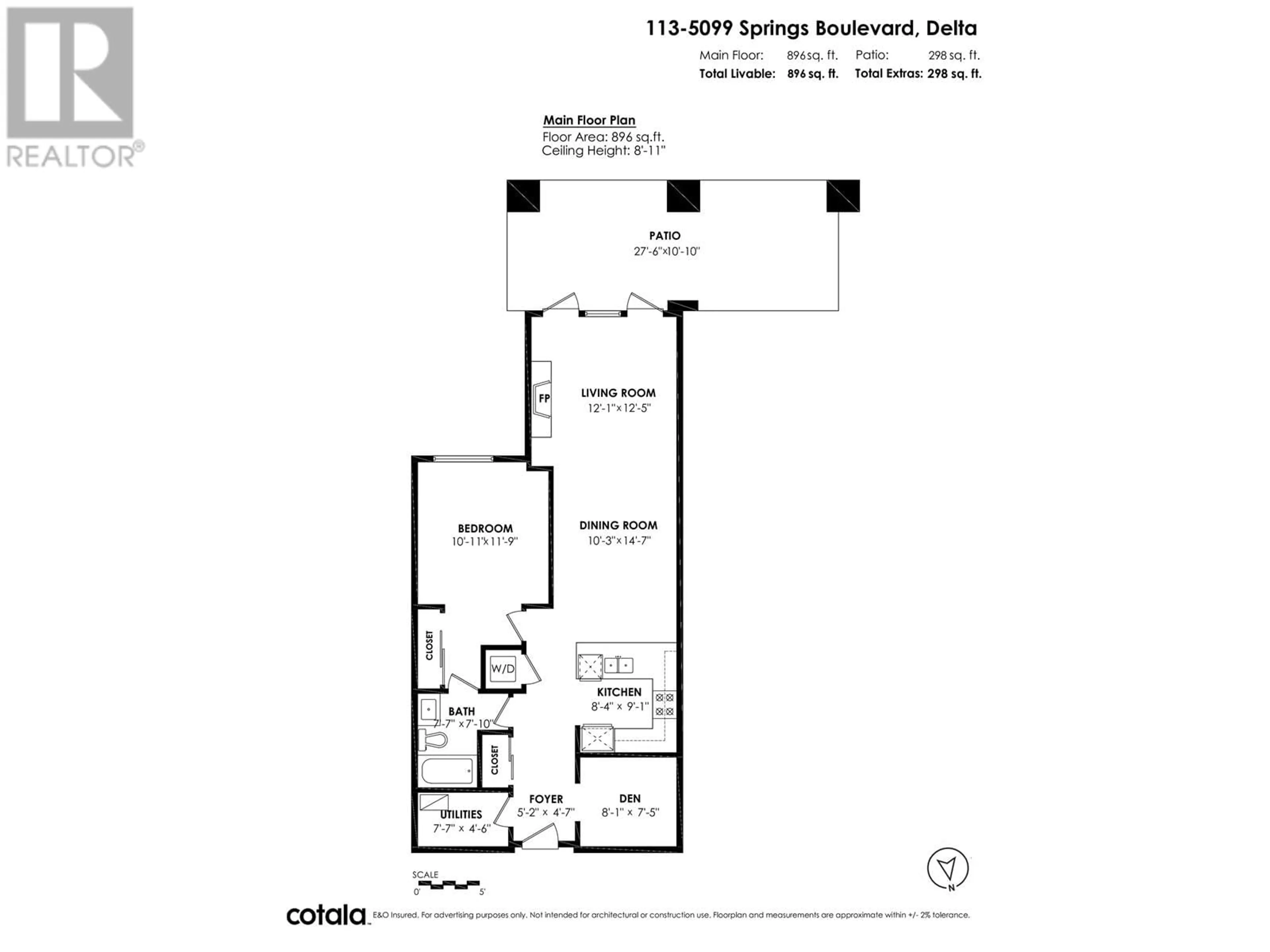 Floor plan for 113 - 5099 SPRINGS BOULEVARD, Tsawwassen British Columbia V4M0A2
