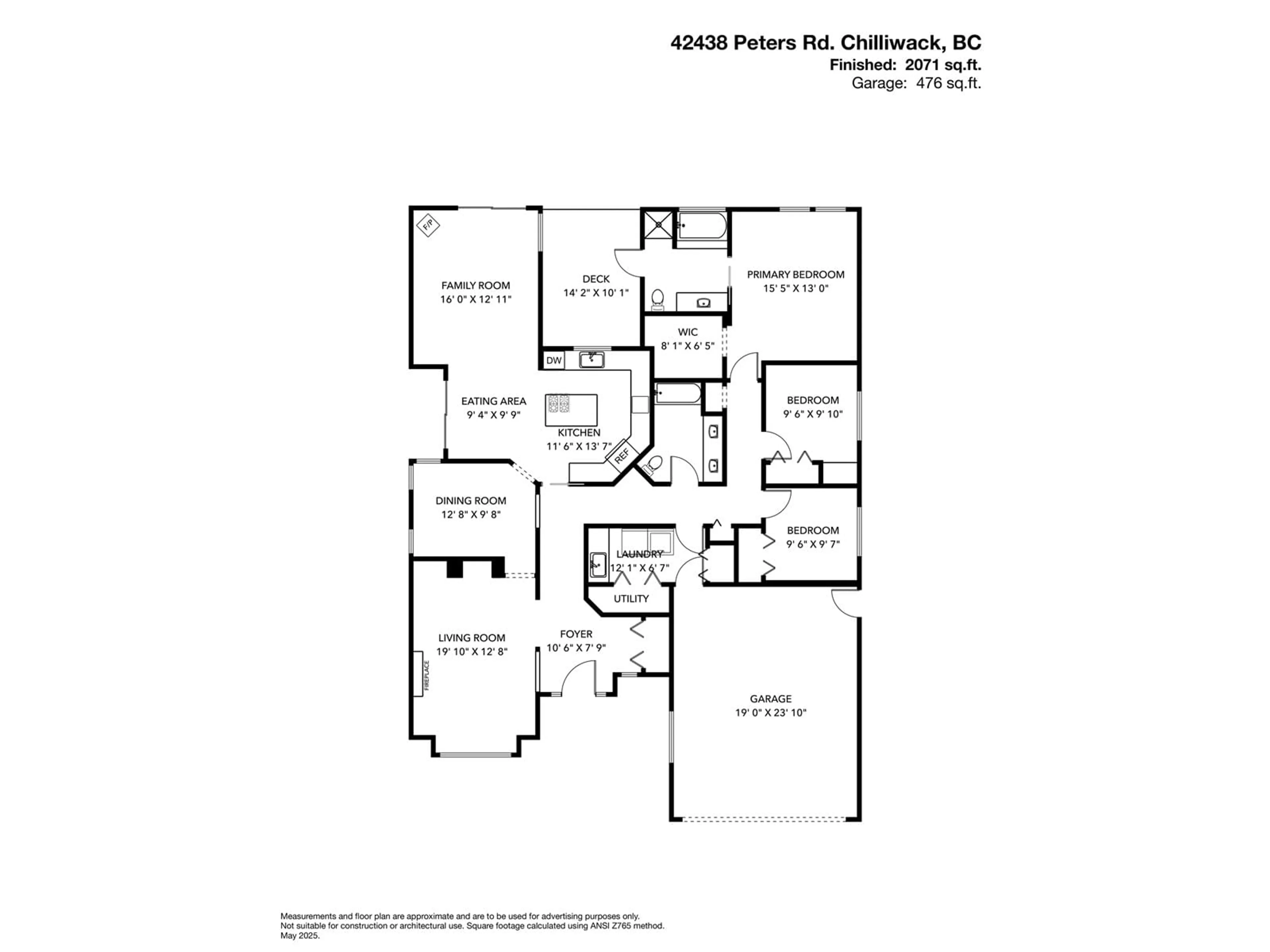 Floor plan for 42438 PETERS ROAD, Chilliwack British Columbia V2R4K3