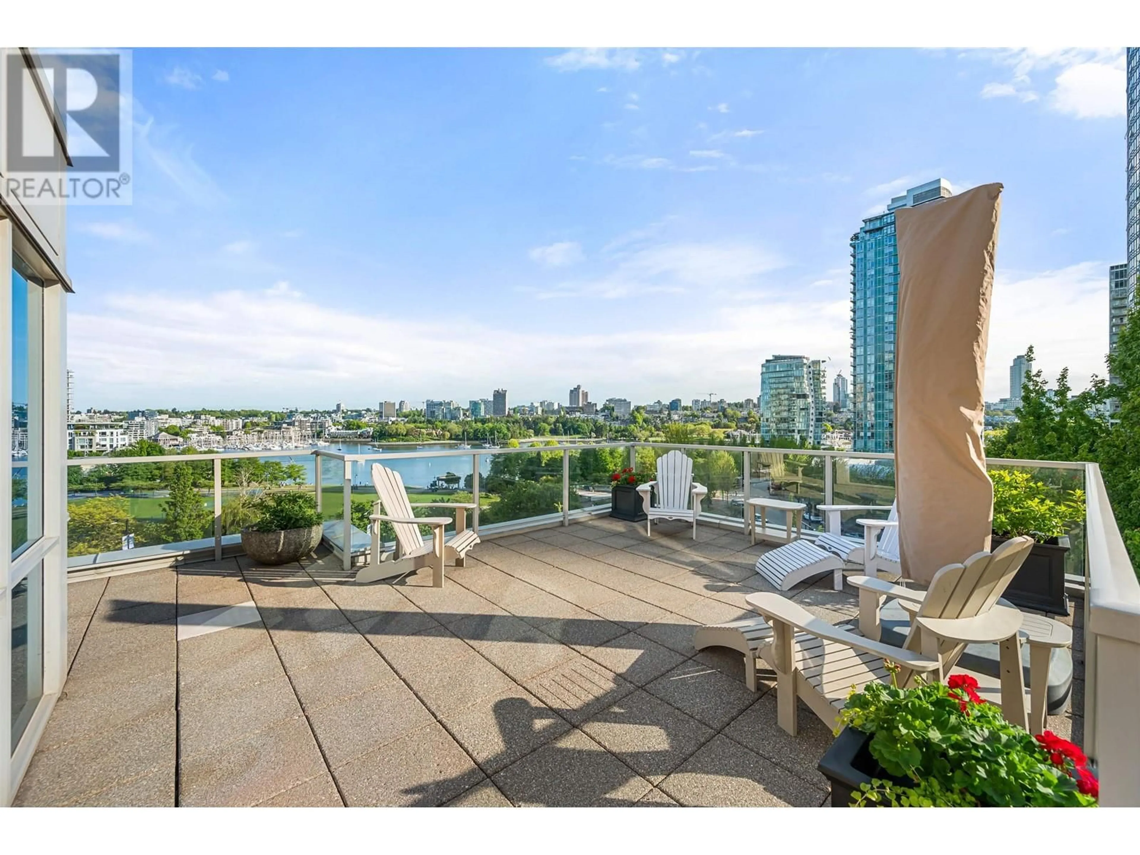 Patio, water/lake/river/ocean view for 801 - 1388 HOMER STREET, Vancouver British Columbia V6B6A7