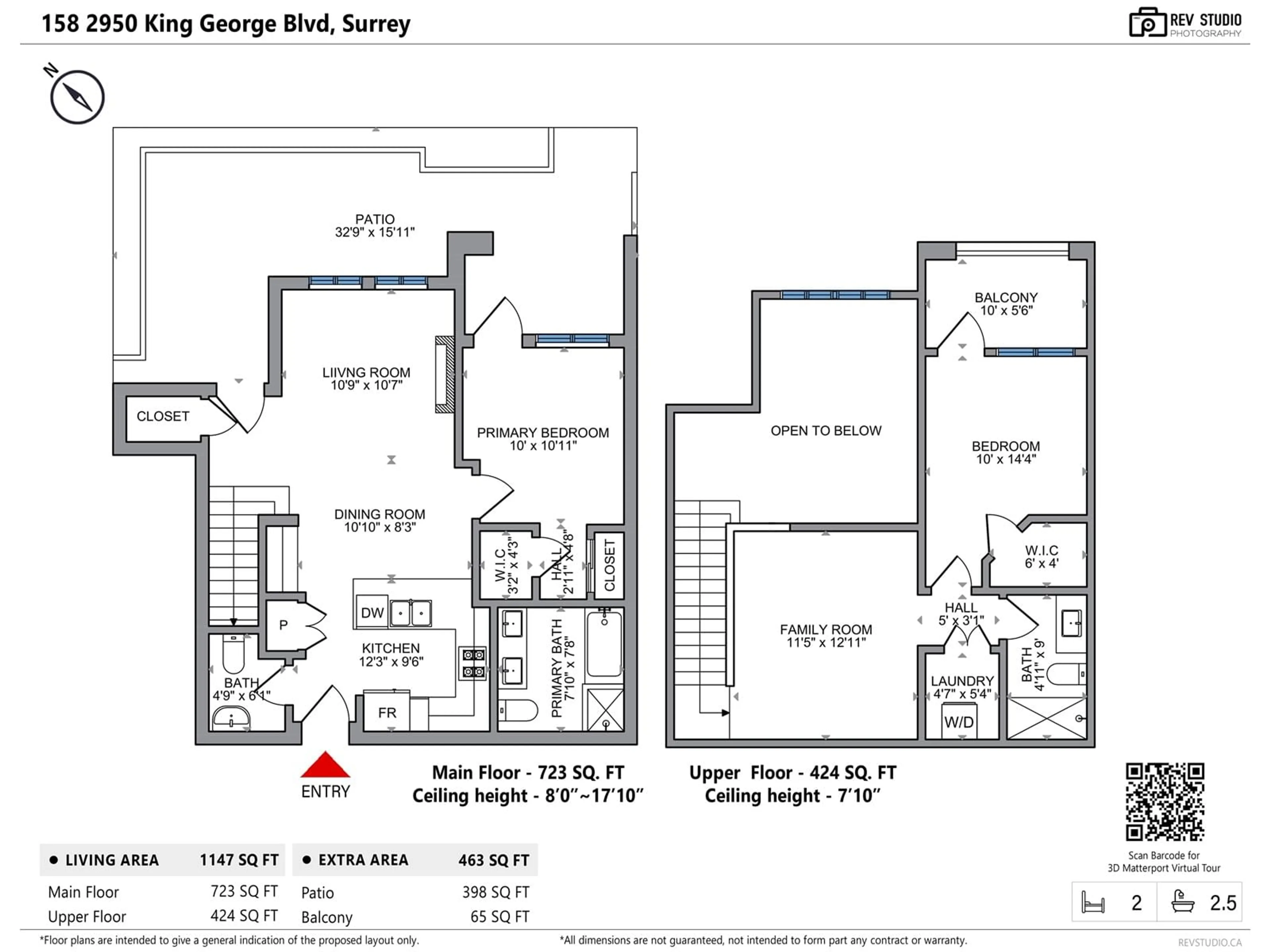 Floor plan for 158 - 2950 KING GEORGE, Surrey British Columbia V4P0E5