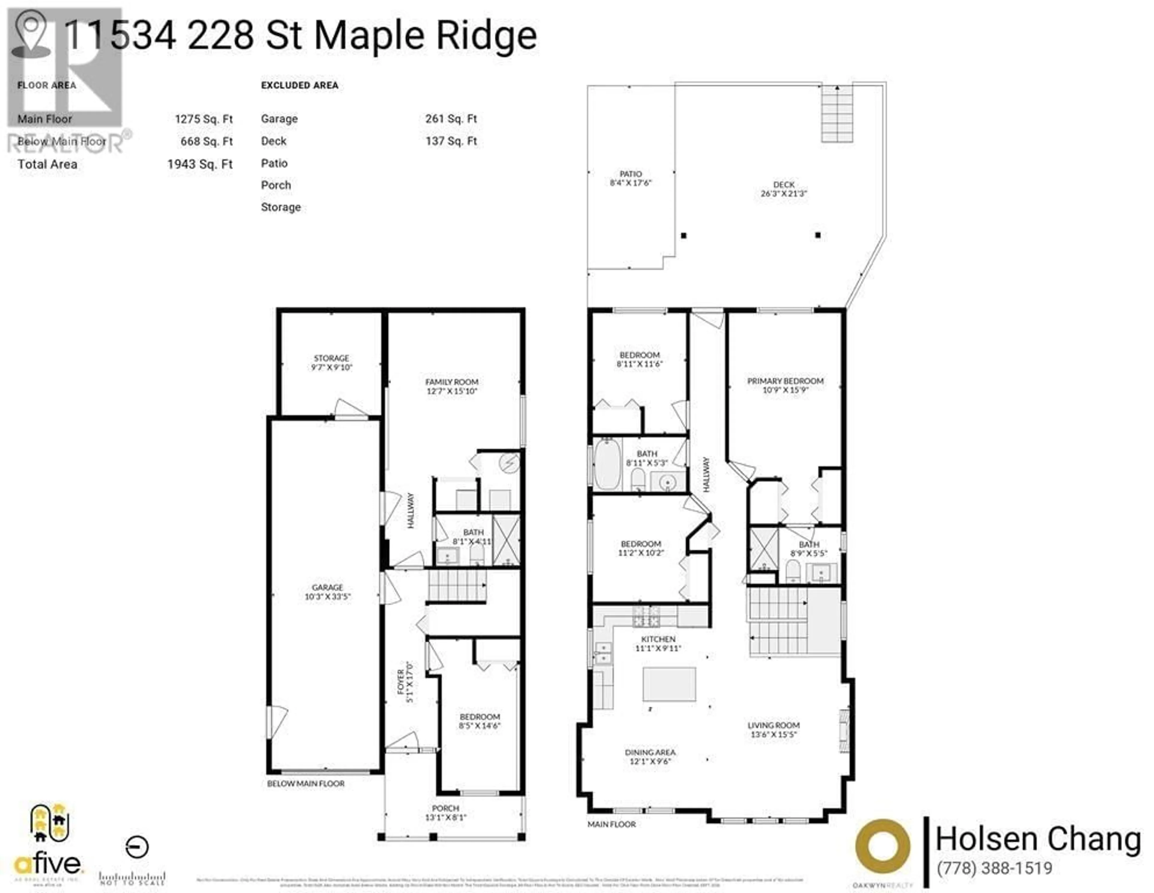 Floor plan for 11534 228 STREET, Maple Ridge British Columbia V2X3N6