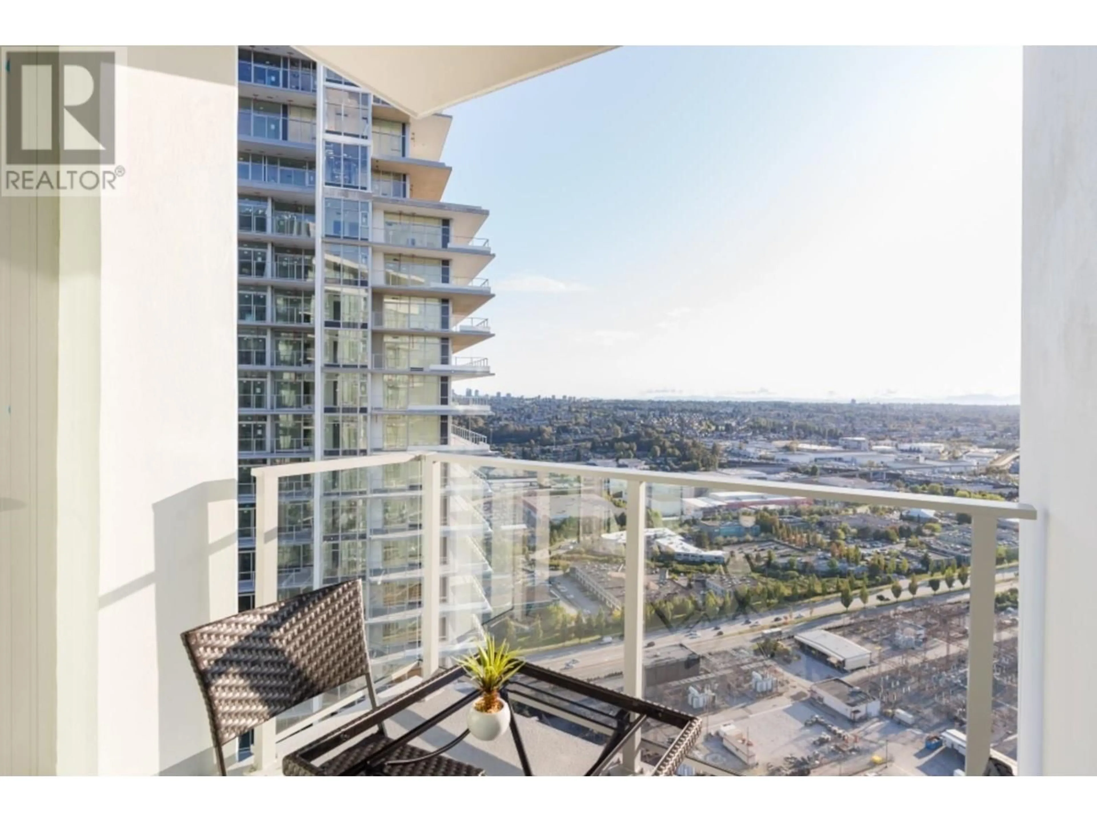 Balcony in the apartment, city buildings view from balcony for 4103 - 1788 GILMORE AVENUE, Burnaby British Columbia V5C0L5