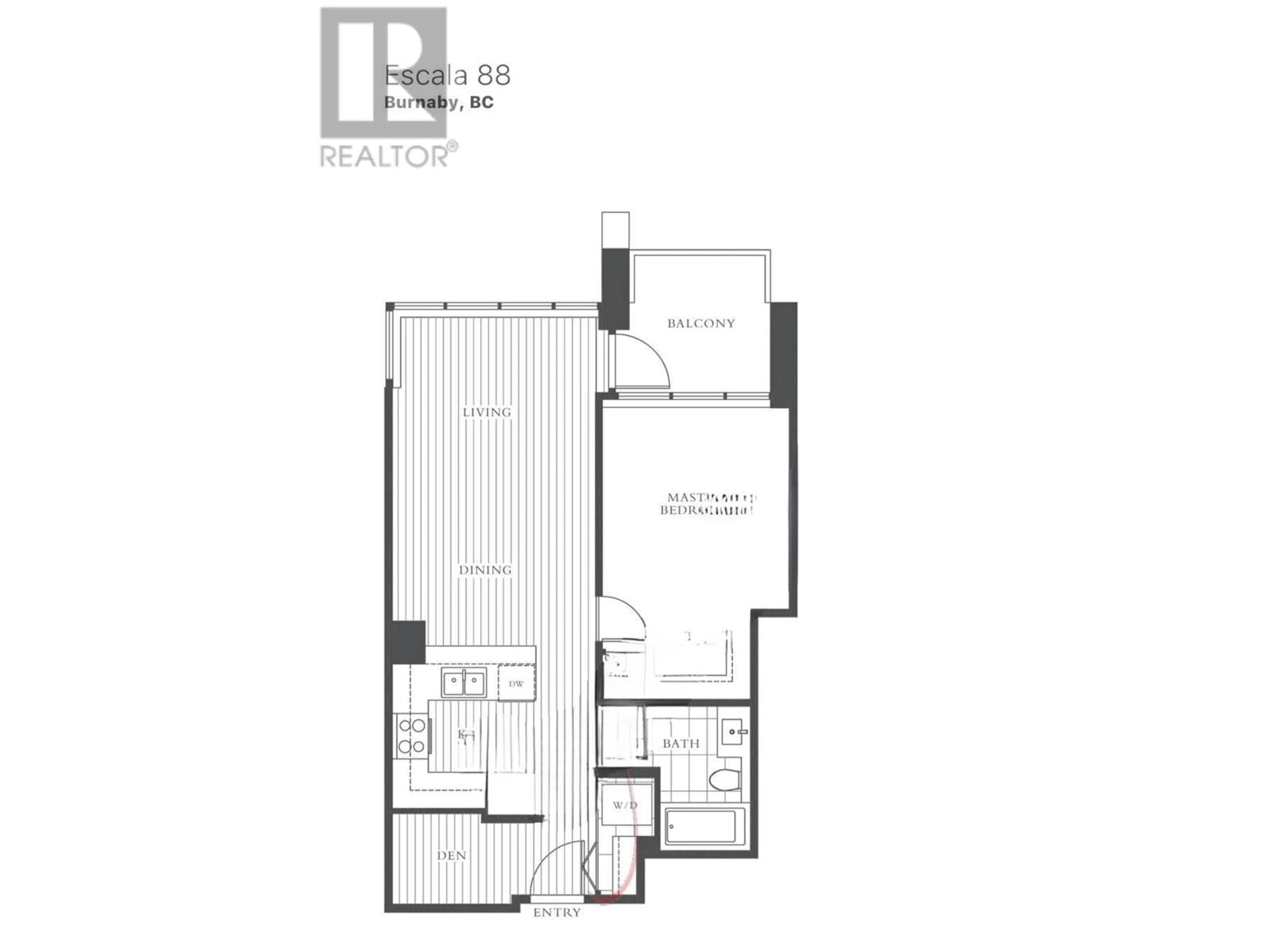 Floor plan for 4103 - 1788 GILMORE AVENUE, Burnaby British Columbia V5C0L5