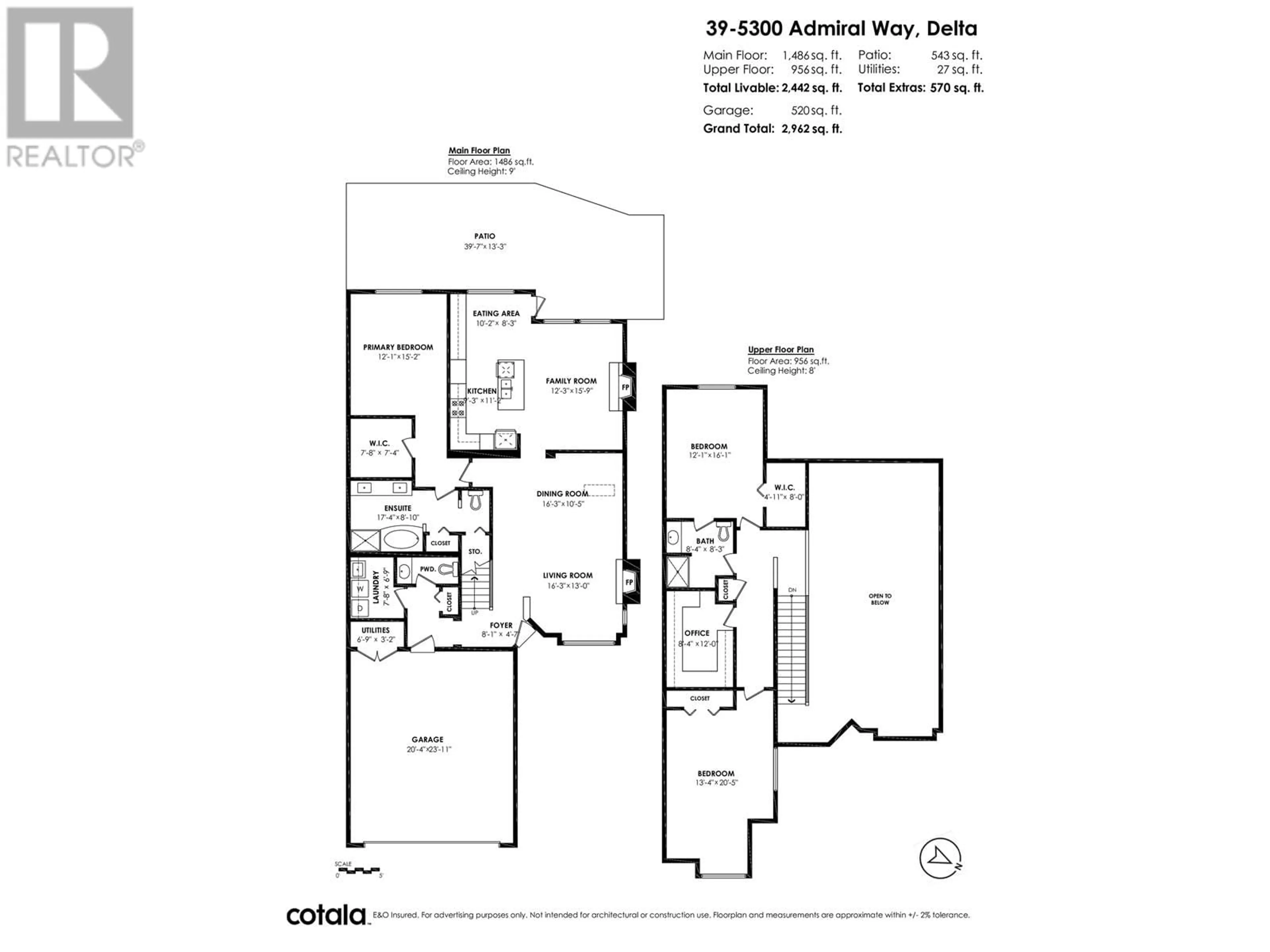 Floor plan for 39 - 5300 ADMIRAL WAY, Delta British Columbia V4K5G6
