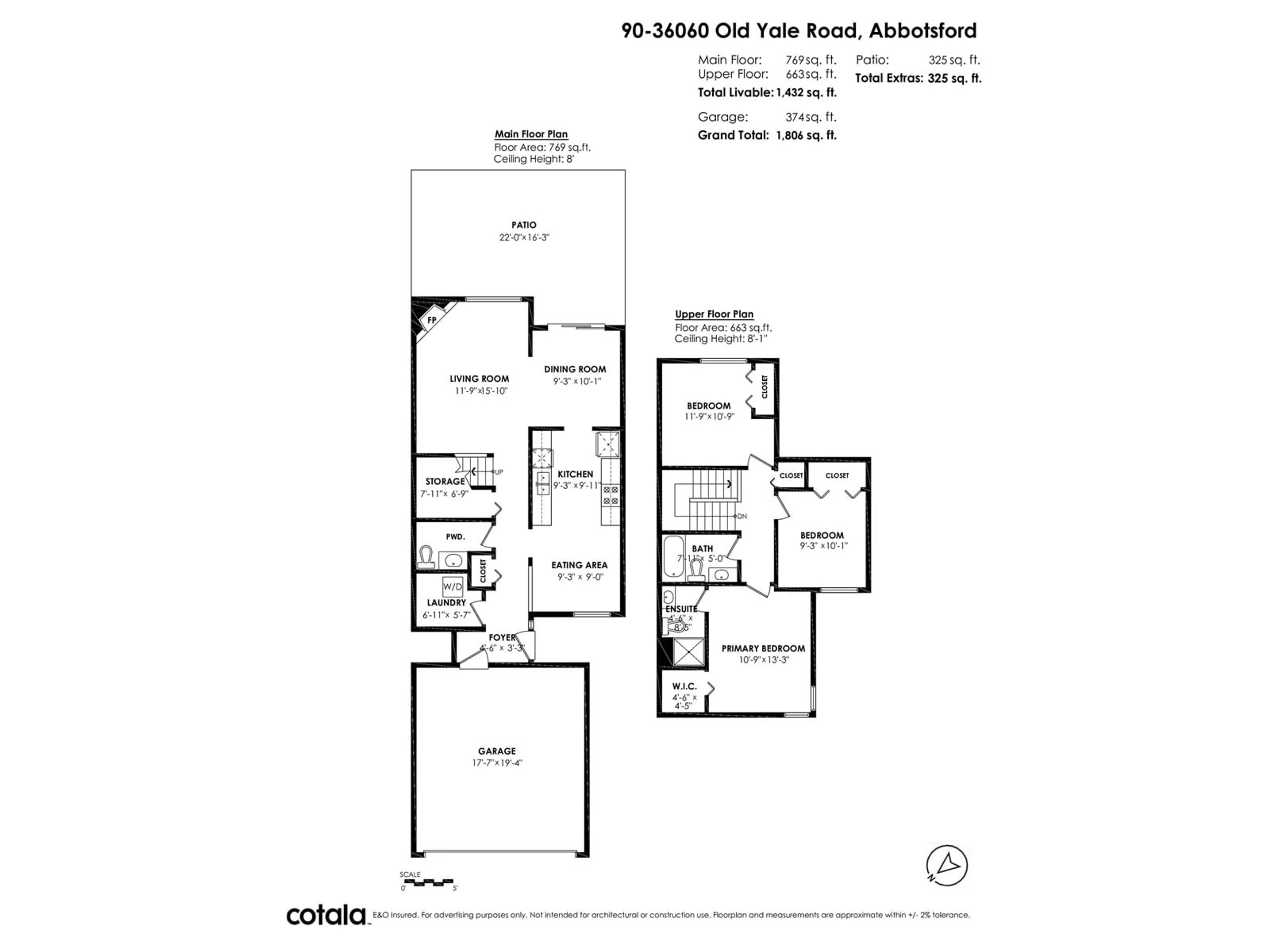 Floor plan for 90 - 36060 OLD YALE, Abbotsford British Columbia V3G2E9
