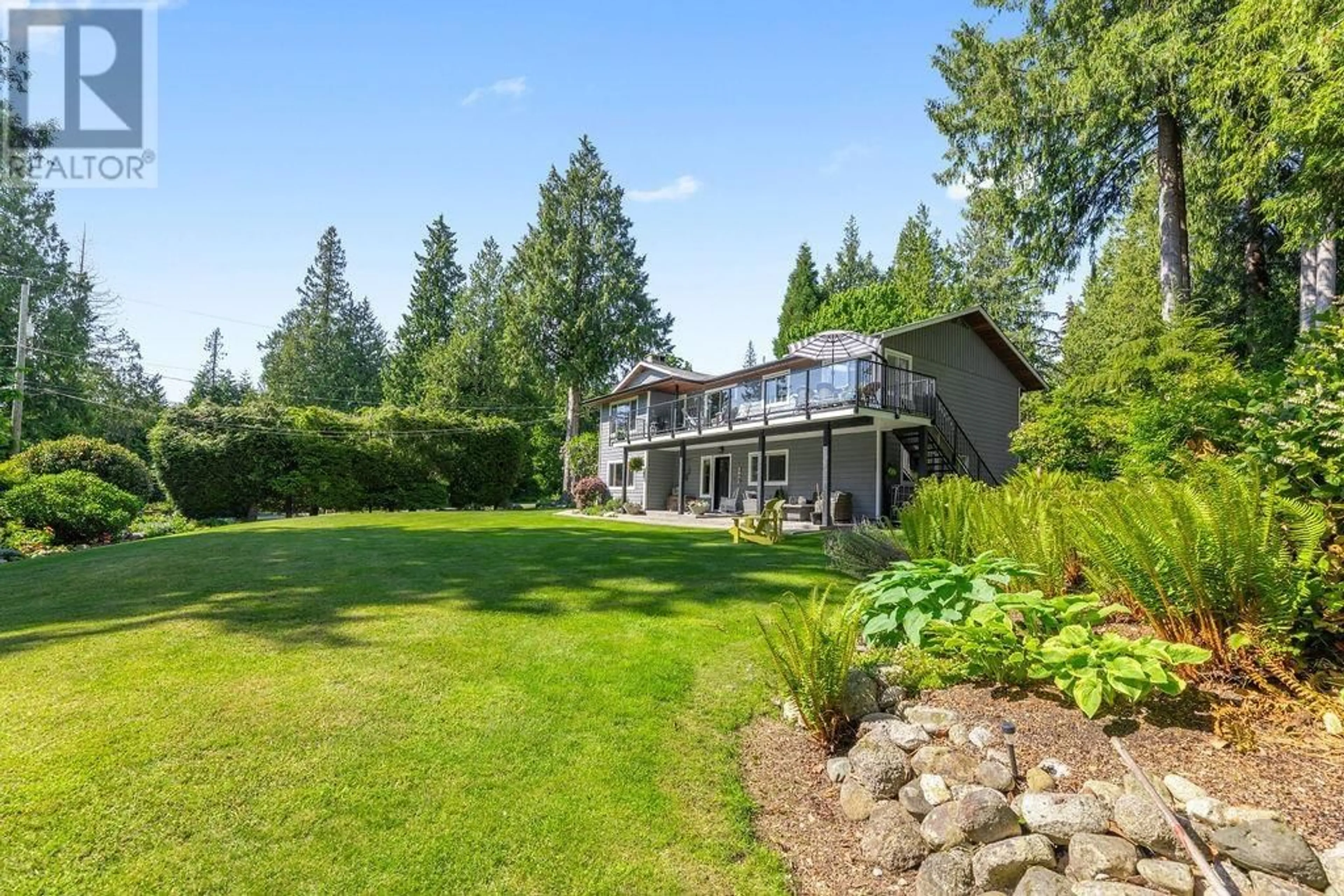 A pic from outside/outdoor area/front of a property/back of a property/a pic from drone, water/lake/river/ocean view for 1200 PAGGIO ROAD, Roberts Creek British Columbia V0N2W2