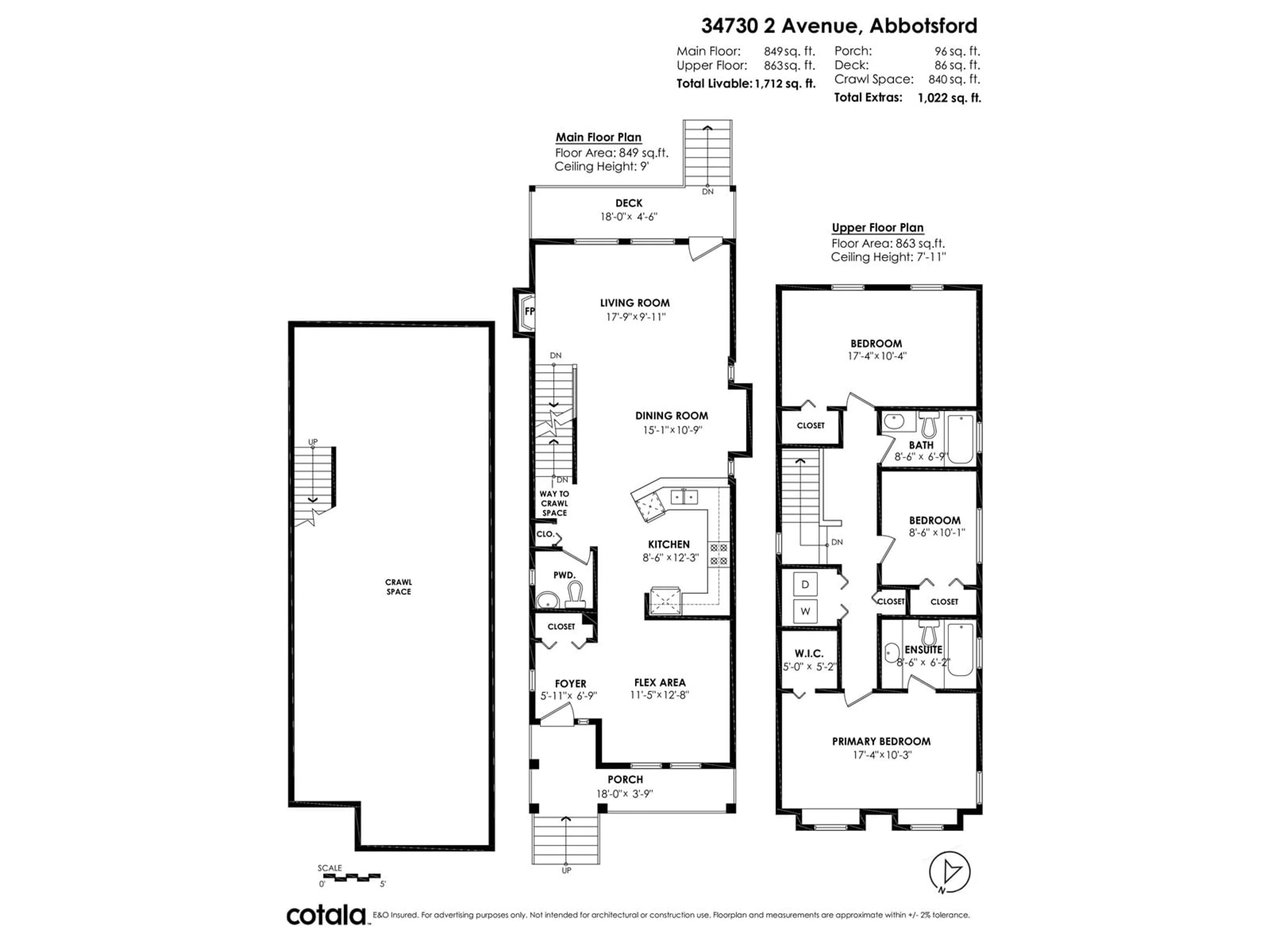 Floor plan for 34730 2, Abbotsford British Columbia V2S8C2