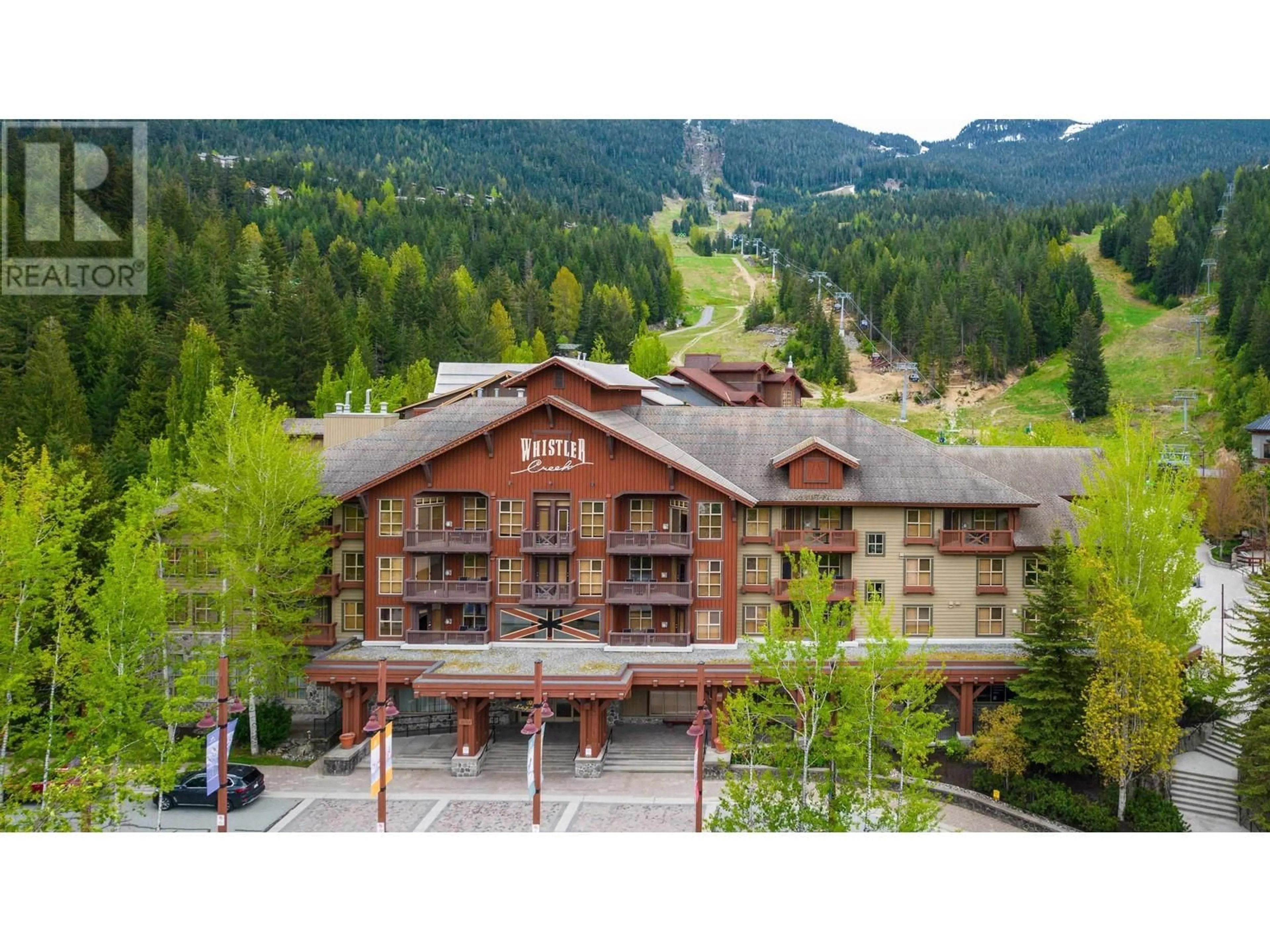 A pic from outside/outdoor area/front of a property/back of a property/a pic from drone, building for 320D - 2036 LONDON LANE, Whistler British Columbia V0N1B2