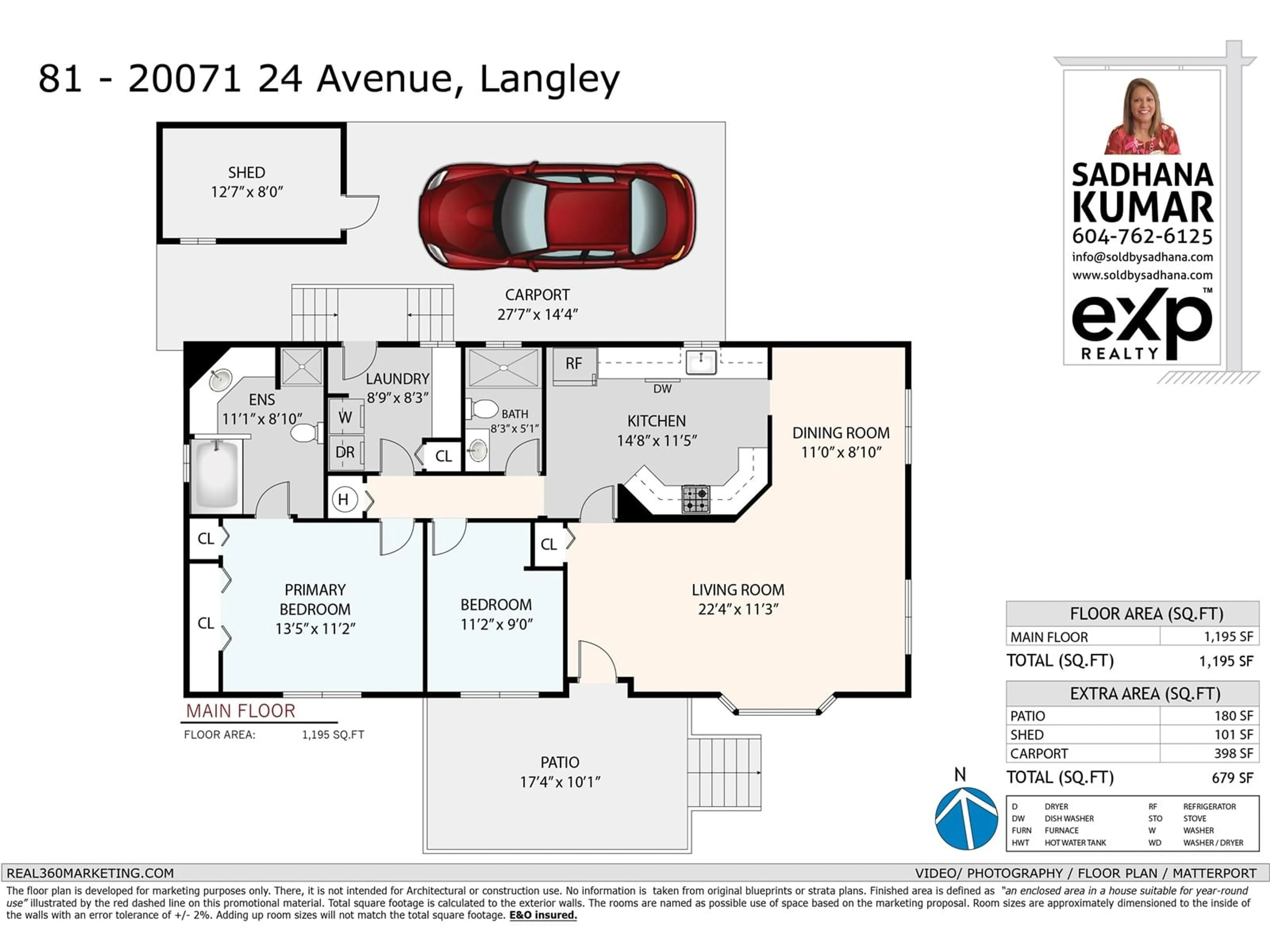 Floor plan for 81 - 20071 24, Langley British Columbia V2Z2A1