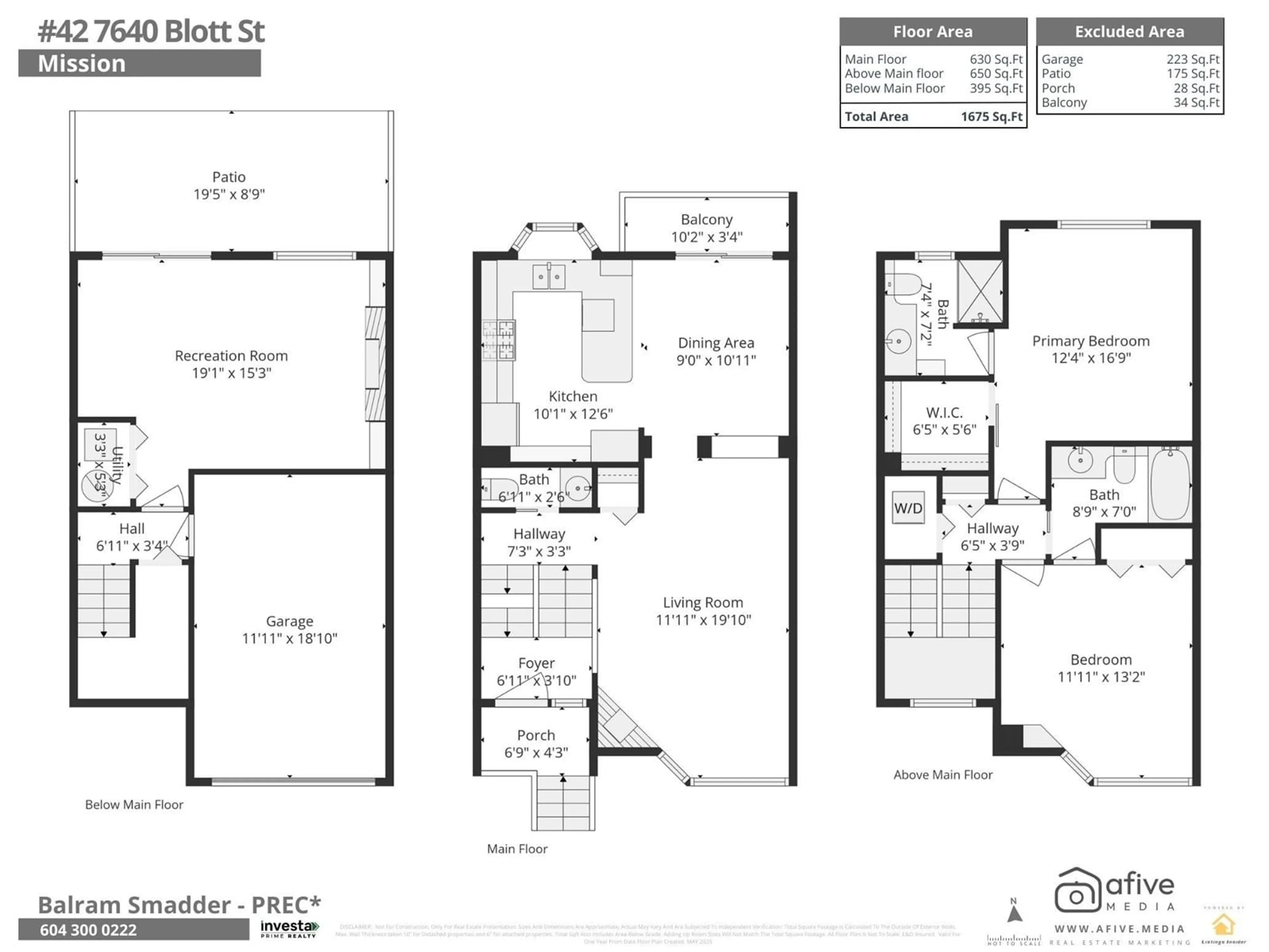Floor plan for 42 - 7640 BLOTT, Mission British Columbia V2V3K3