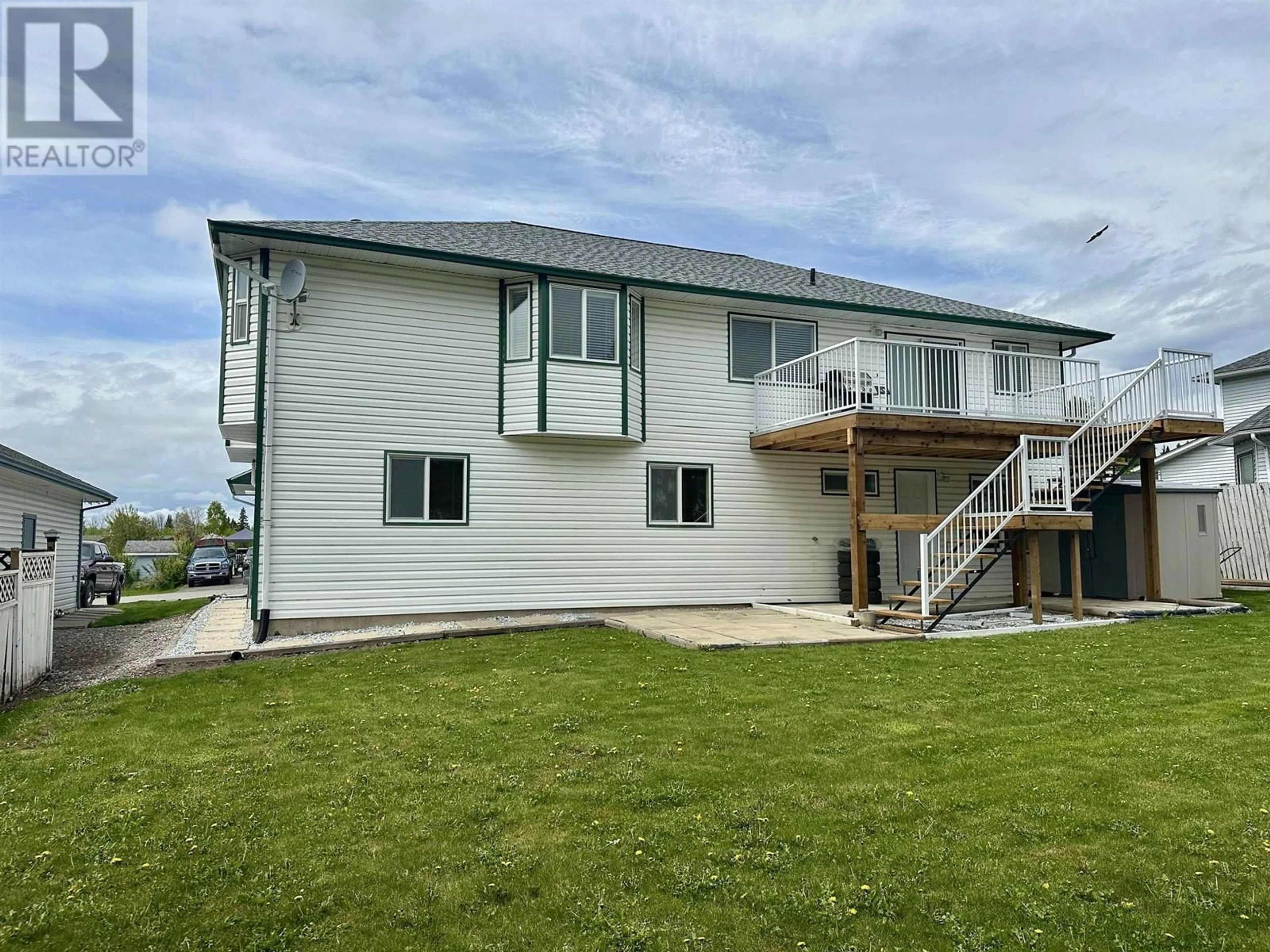 A pic from outside/outdoor area/front of a property/back of a property/a pic from drone, water/lake/river/ocean view for 3474 MARROW PLACE, Vanderhoof British Columbia V0J3A2