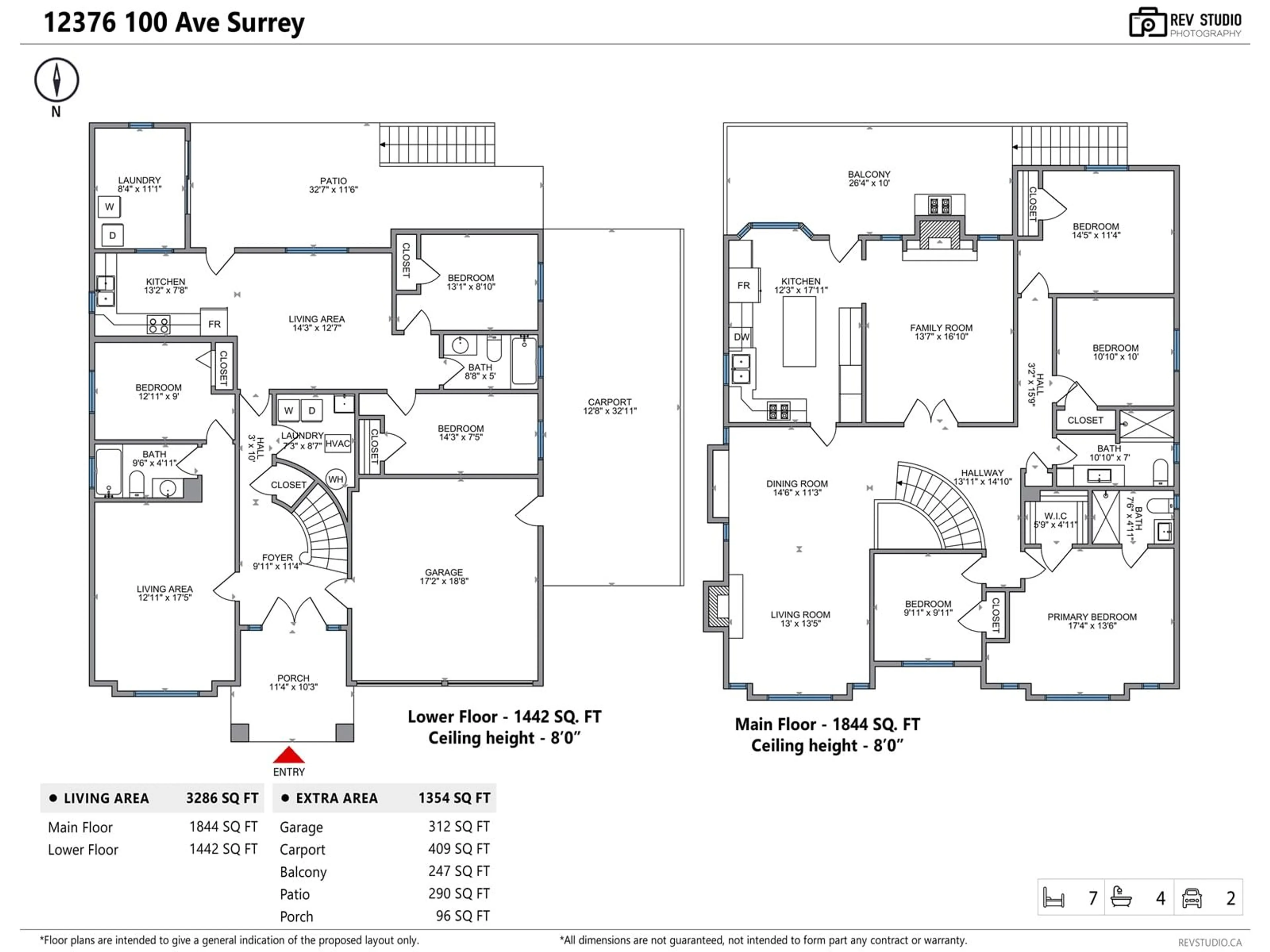 Floor plan for 12376 100, Surrey British Columbia V3V2X3