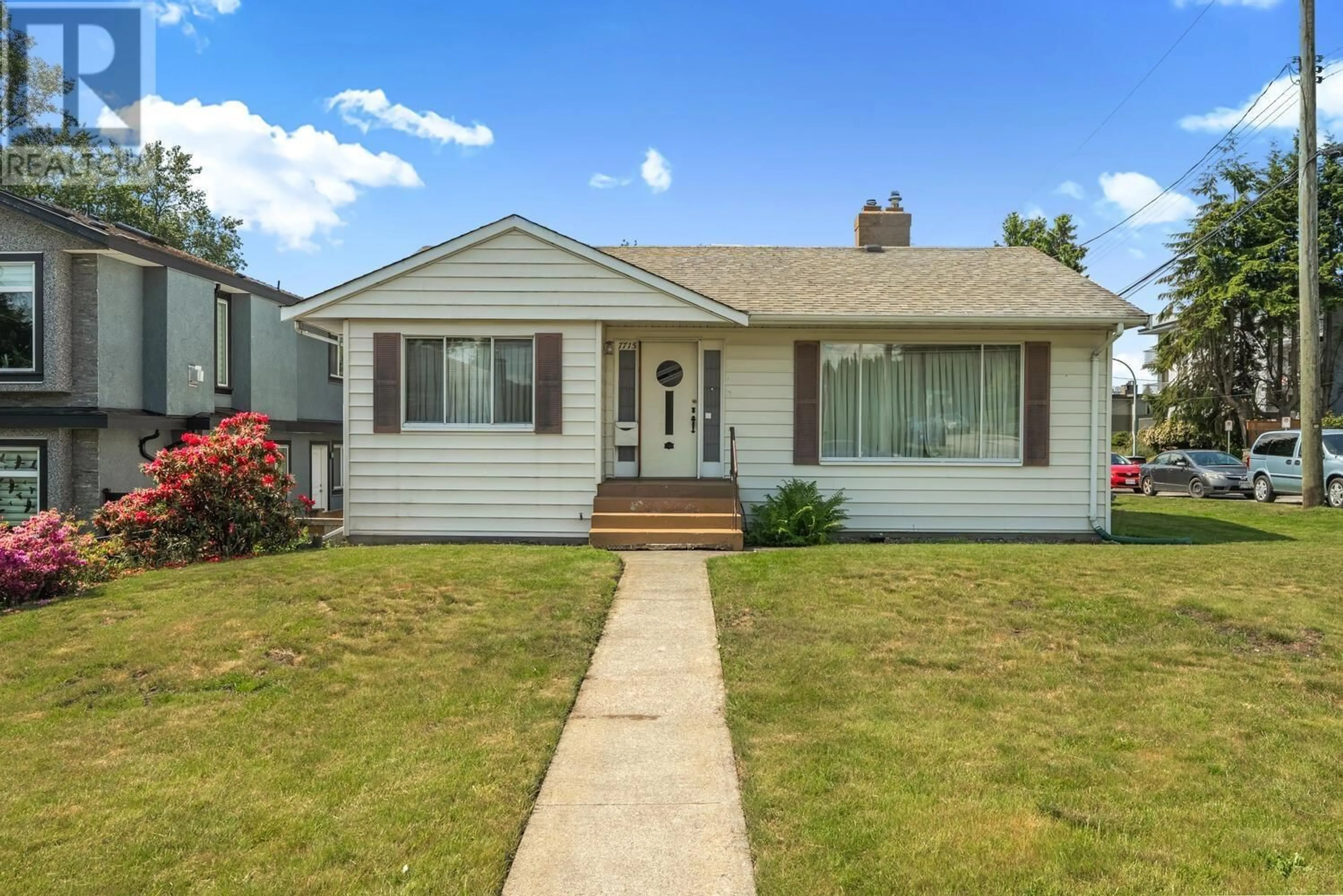 Home with vinyl exterior material, street for 7715 MARY AVENUE, Burnaby British Columbia V3N3G9