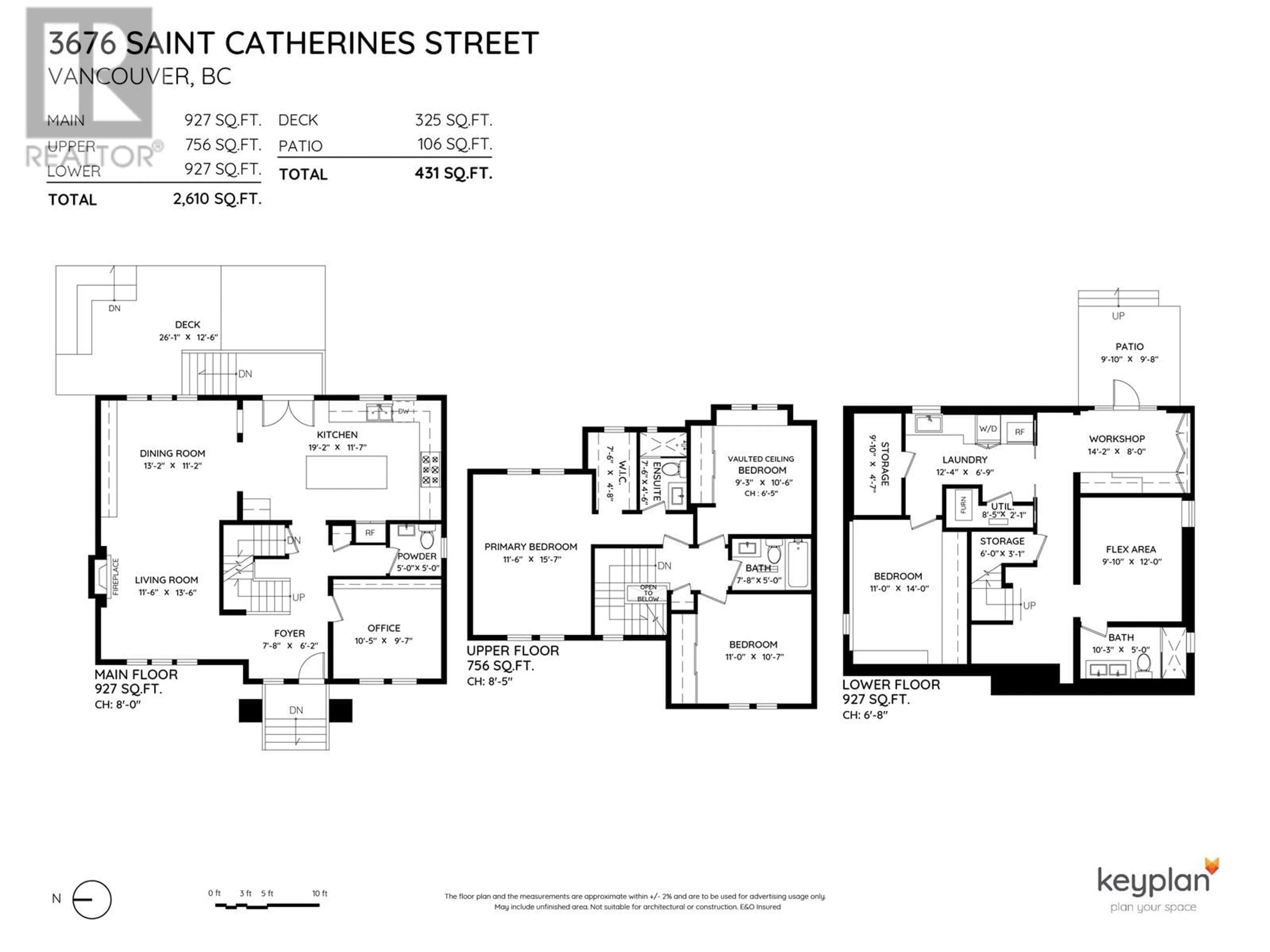 Floor plan for 3676 ST. CATHERINES STREET, Vancouver British Columbia V5V4L1