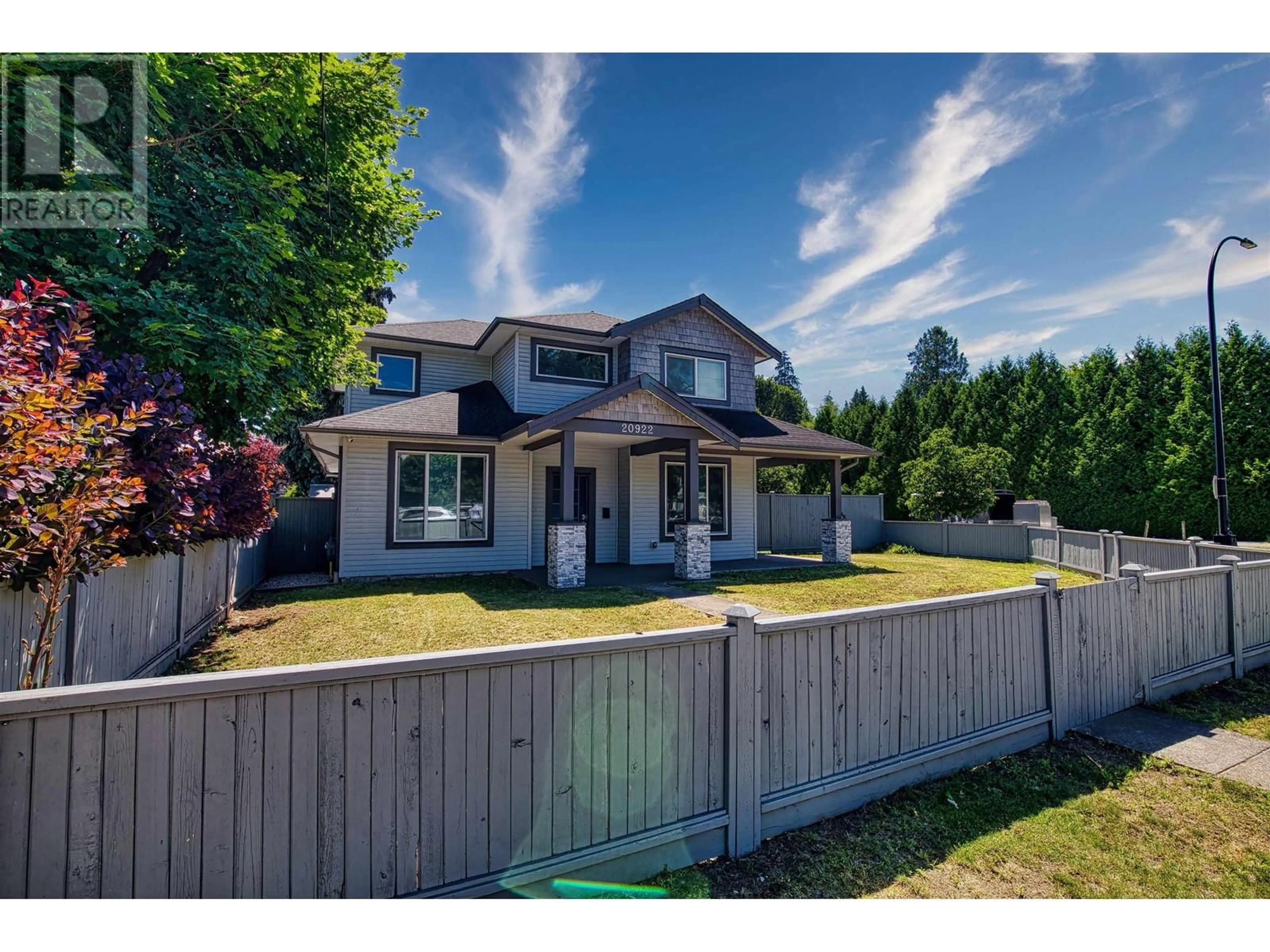 A pic from outside/outdoor area/front of a property/back of a property/a pic from drone, street for 20922 DEWDNEY TRUNK ROAD, Maple Ridge British Columbia V2X3E8