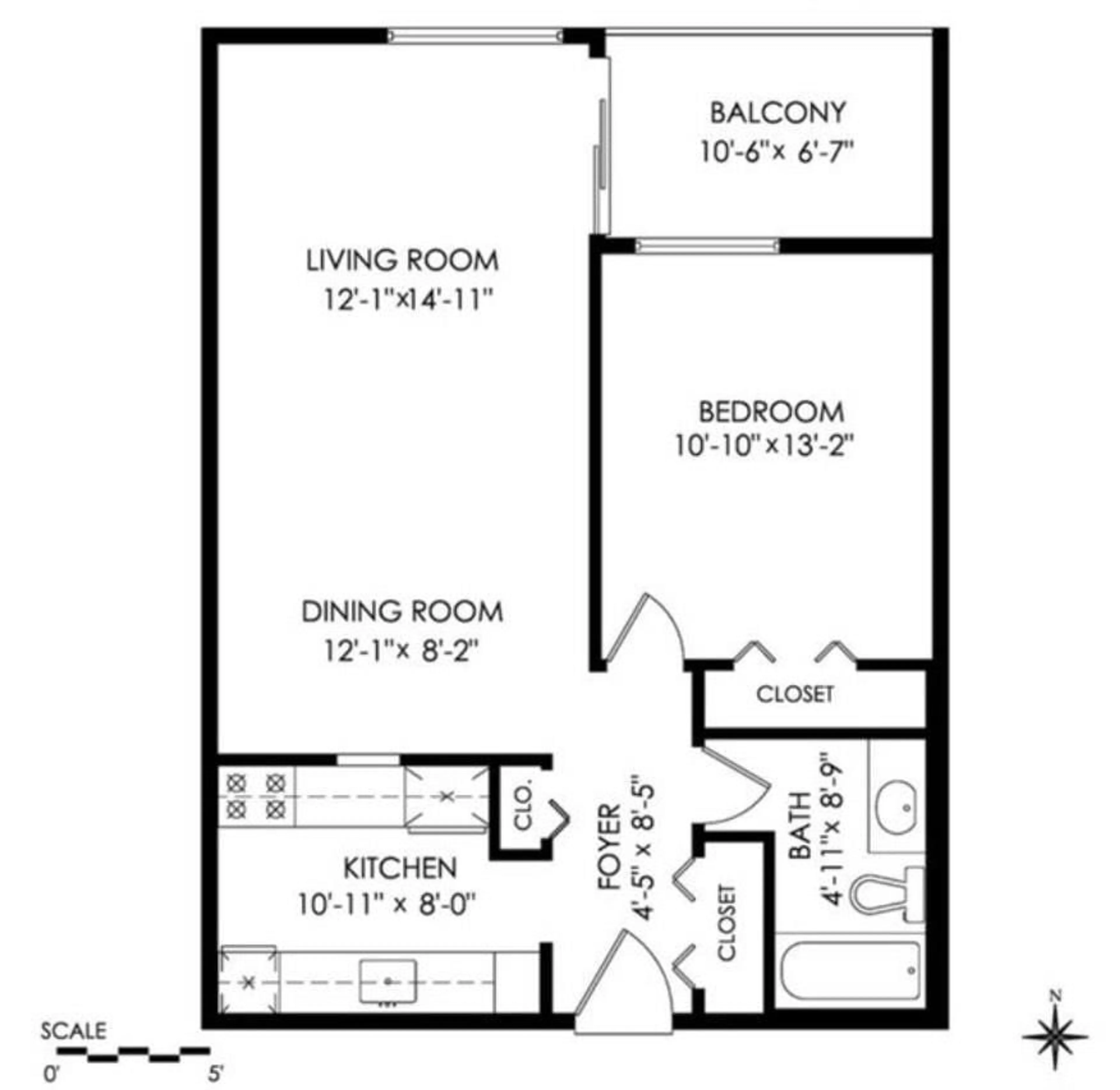Floor plan for 311 - 13344 102A, Surrey British Columbia V3T5J7