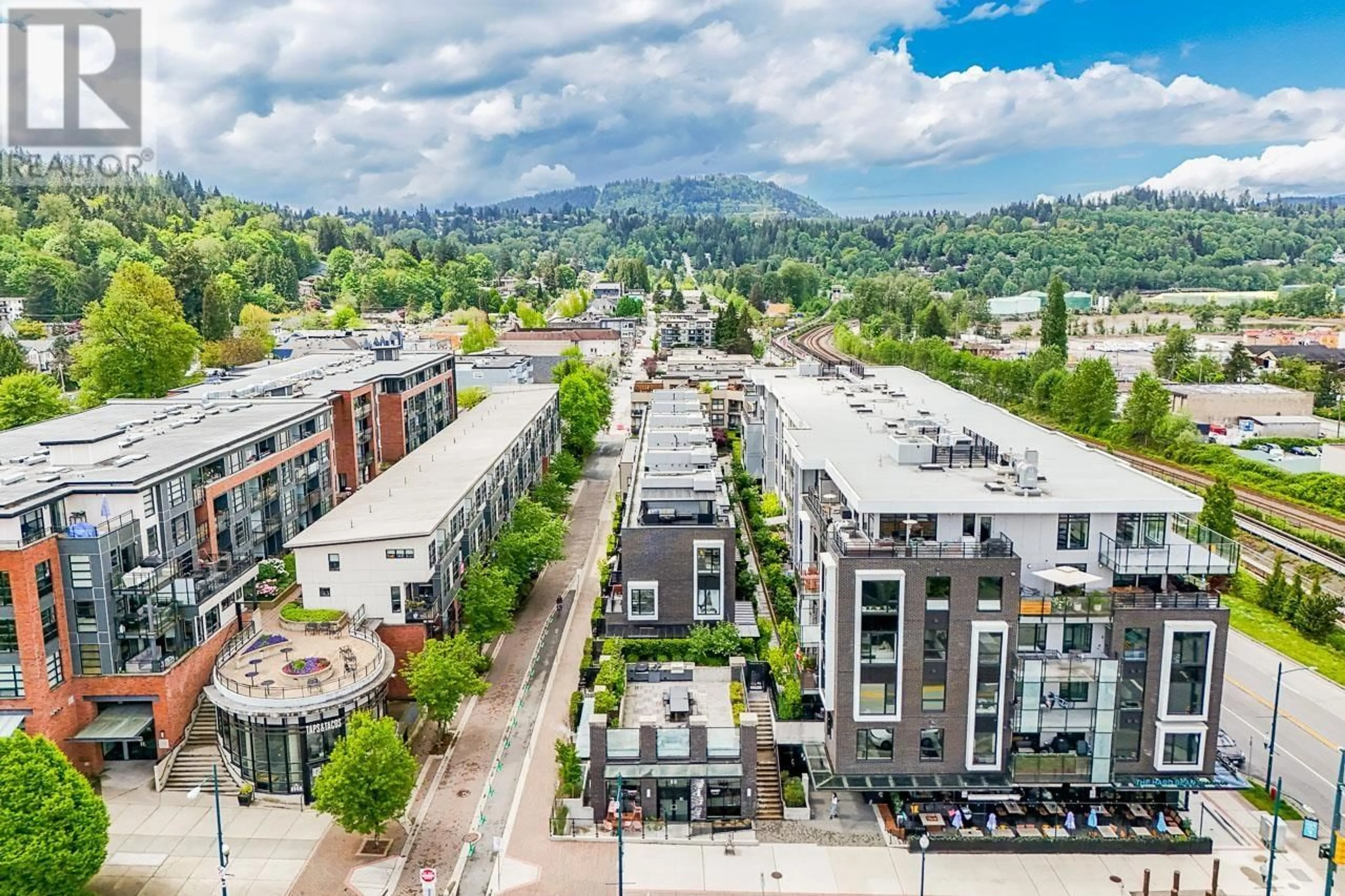 A pic from outside/outdoor area/front of a property/back of a property/a pic from drone, unknown for 1 - 83 MOODY STREET, Port Moody British Columbia V3H0K7
