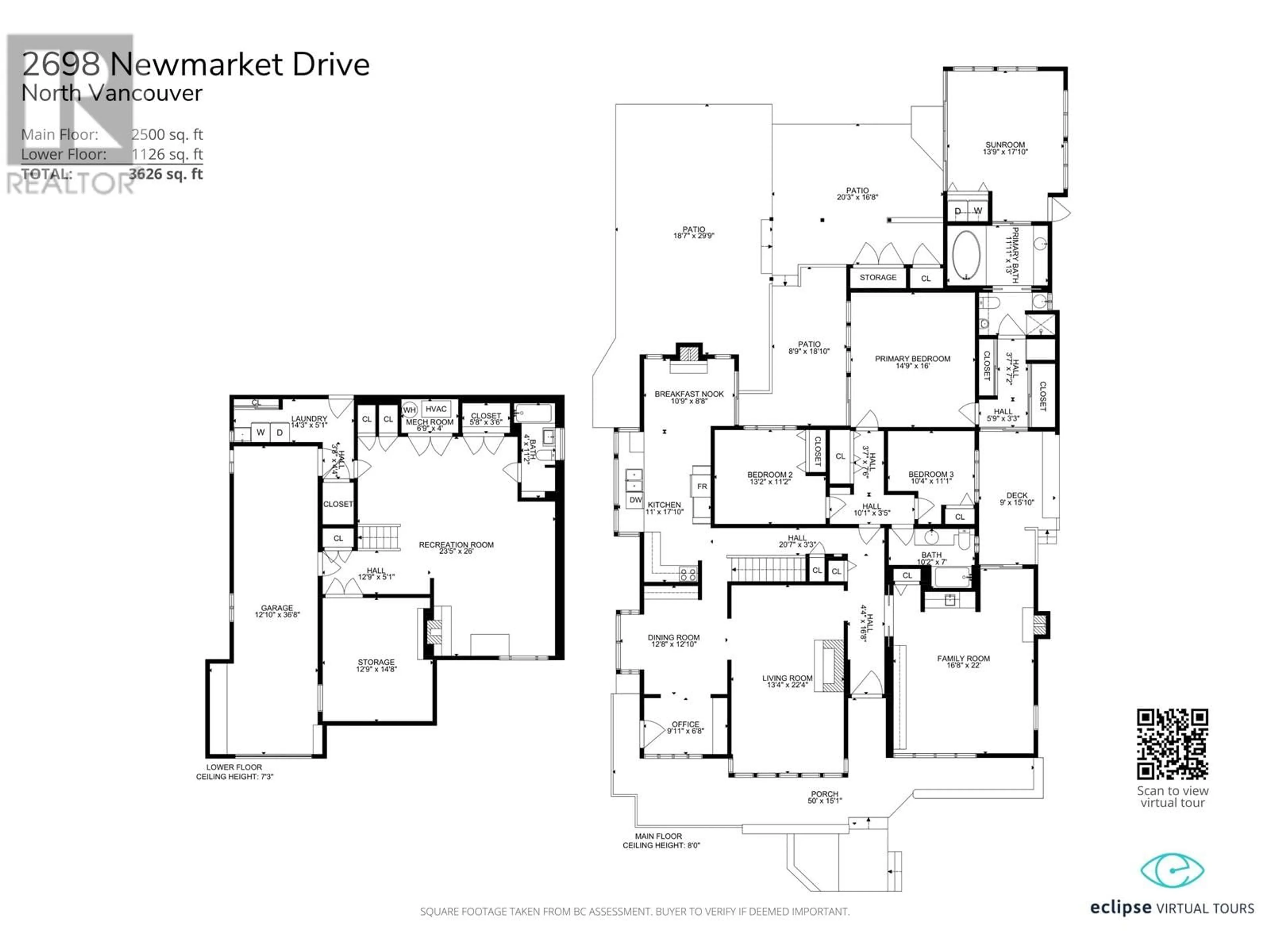 Floor plan for 2698 NEWMARKET DRIVE, North Vancouver British Columbia V7R2T4