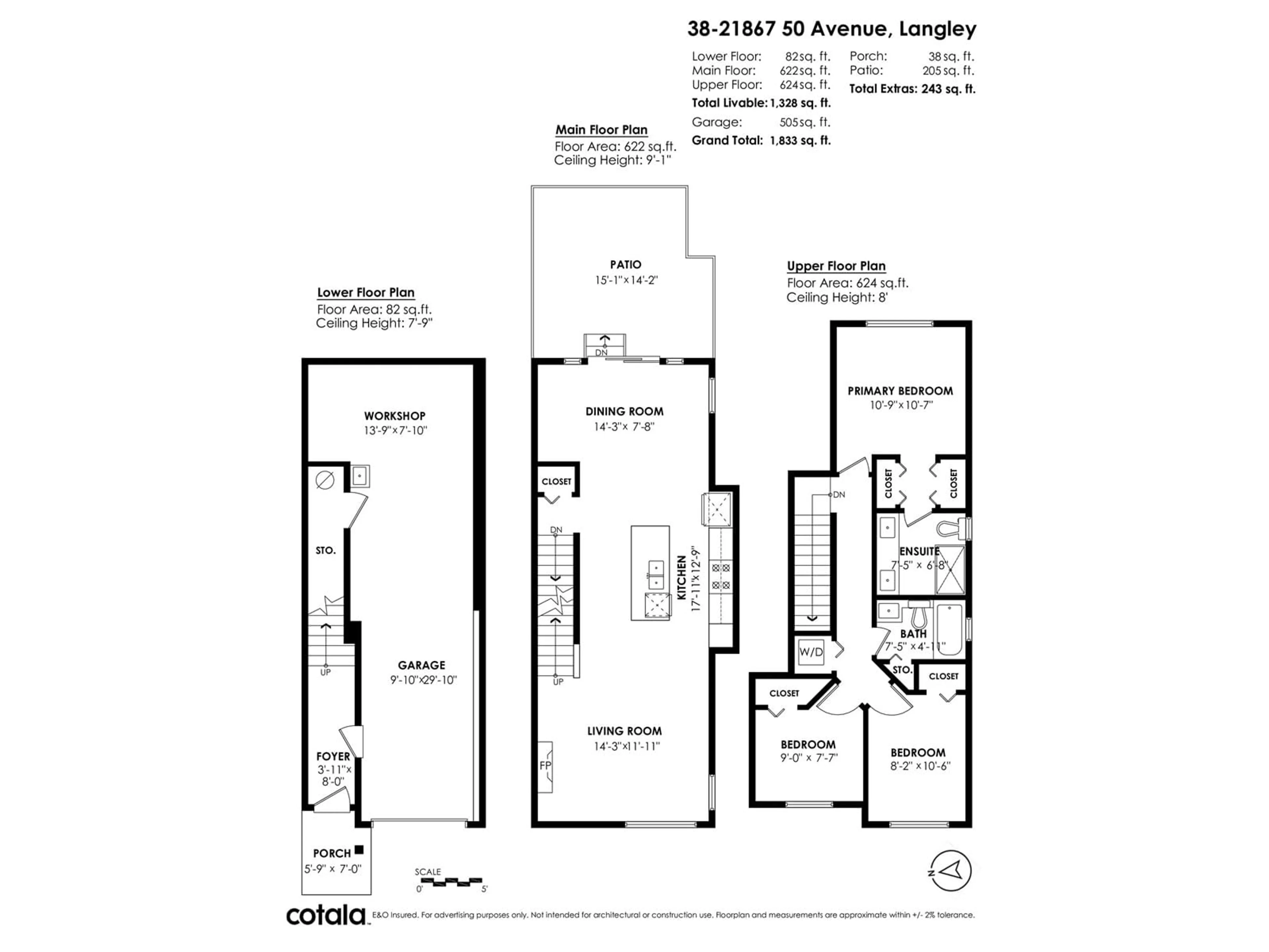 Floor plan for 38 - 21867 50, Langley British Columbia V3A3T2