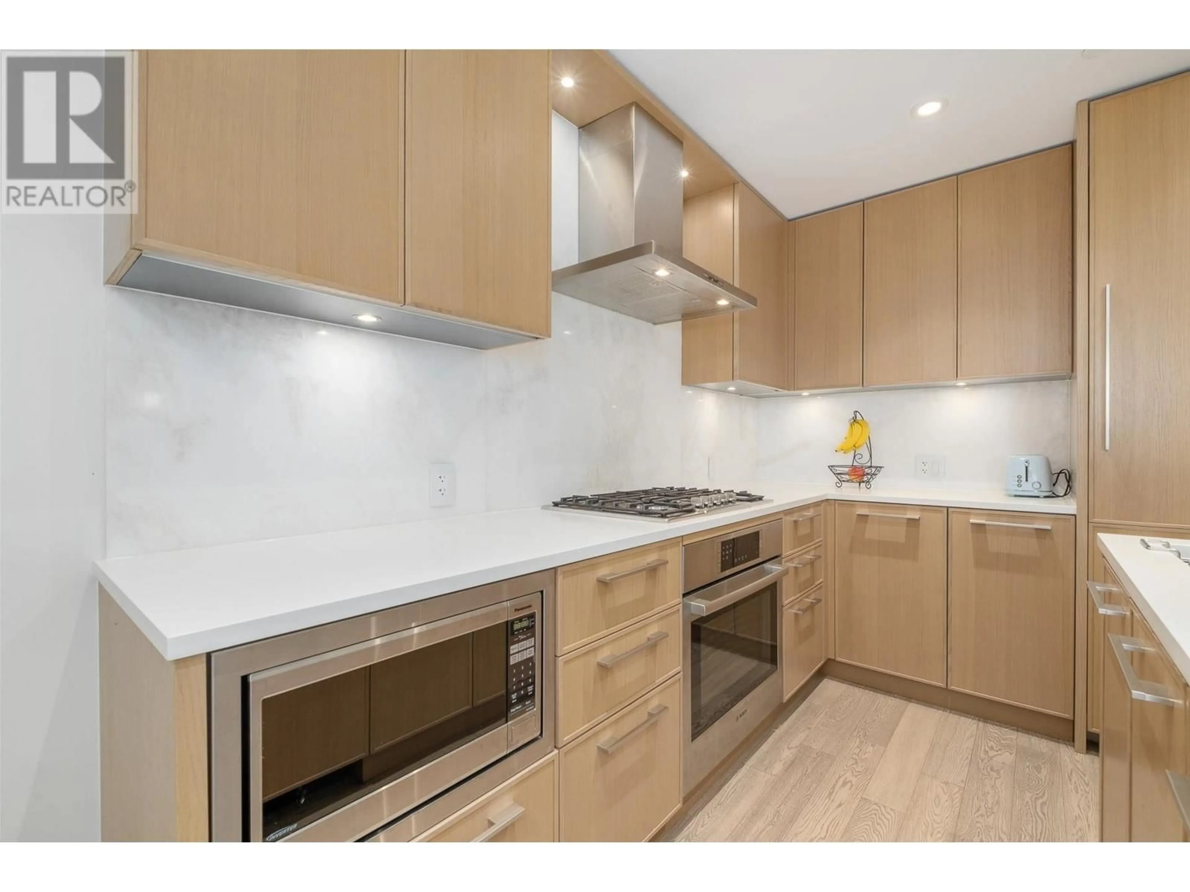 Standard kitchen, wood/laminate floor for 222 - 3220 CONNAUGHT CRESCENT, North Vancouver British Columbia V7R0A5