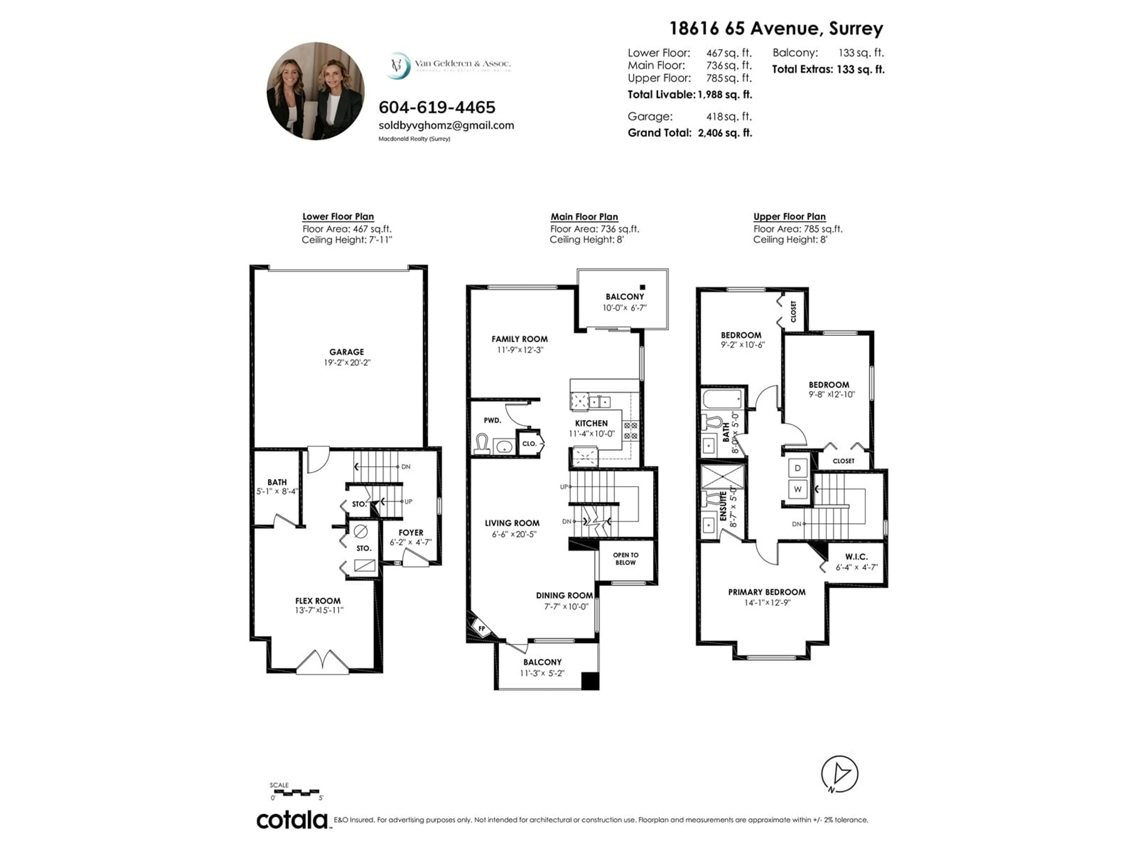 Floor plan for 18616 65, Surrey British Columbia V3S8Z9