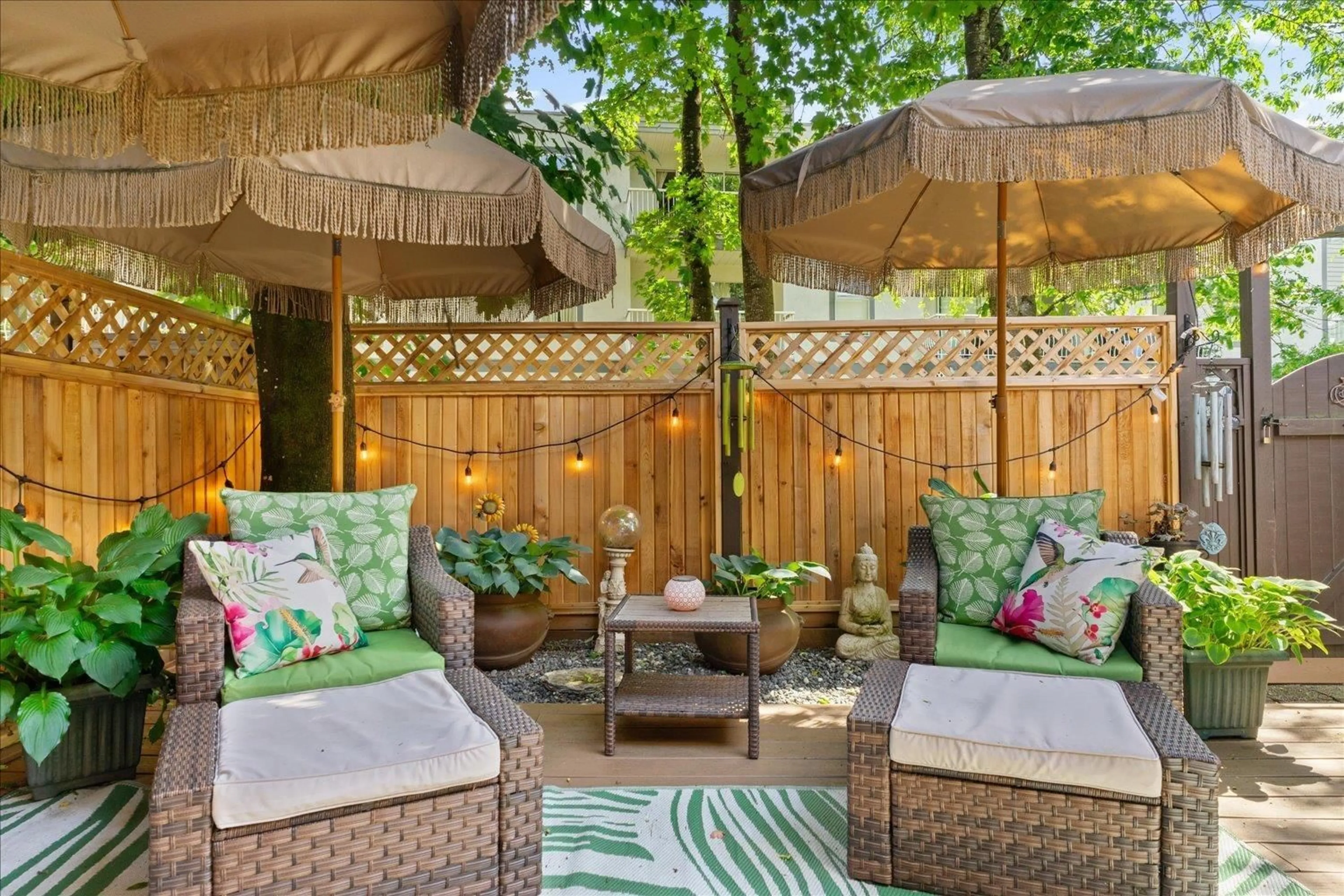 Patio, forest/trees view for 16 - 5840 VEDDER ROAD, Chilliwack British Columbia V2R3G4