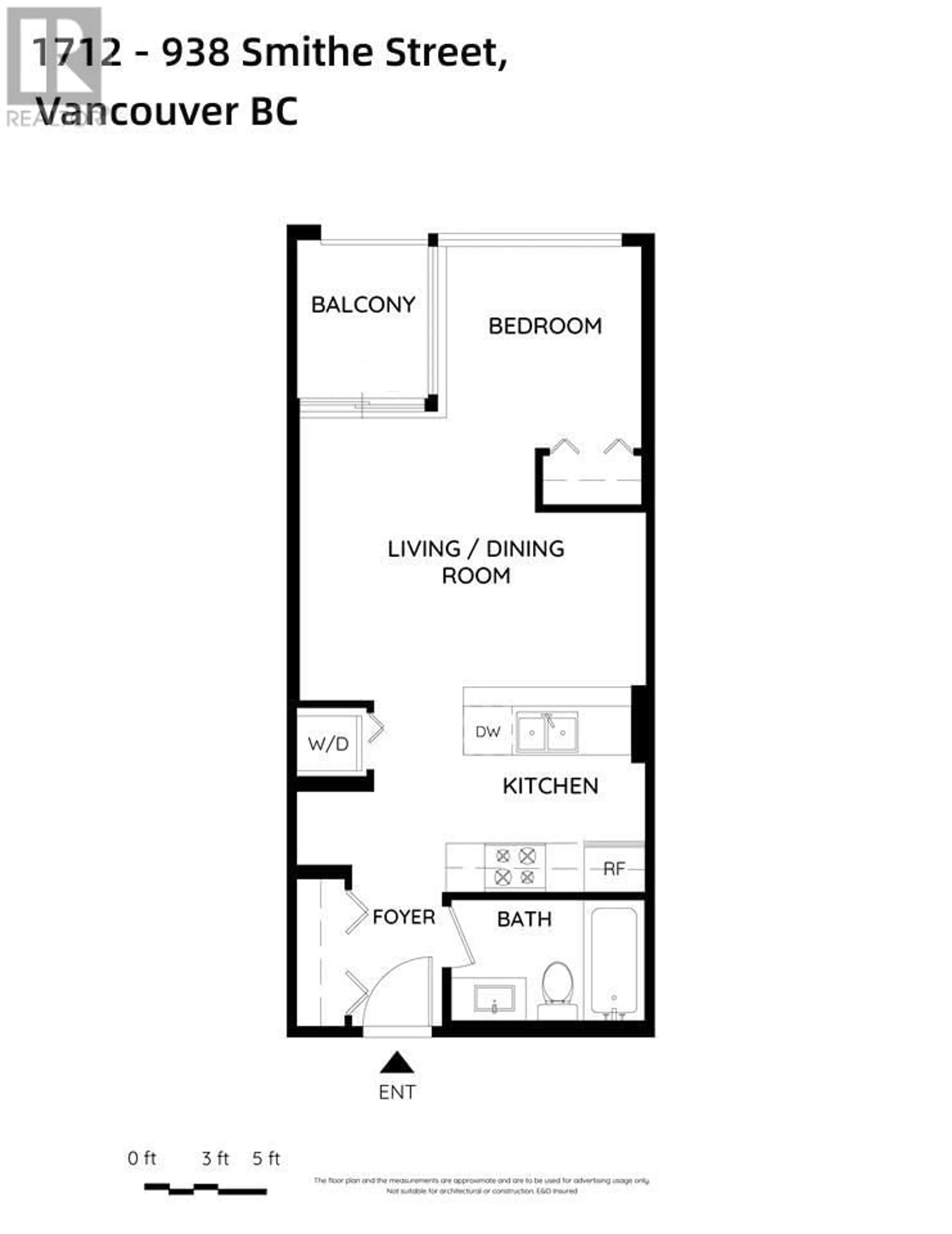 Floor plan for 1712 - 938 SMITHE STREET, Vancouver British Columbia V6Z3H8