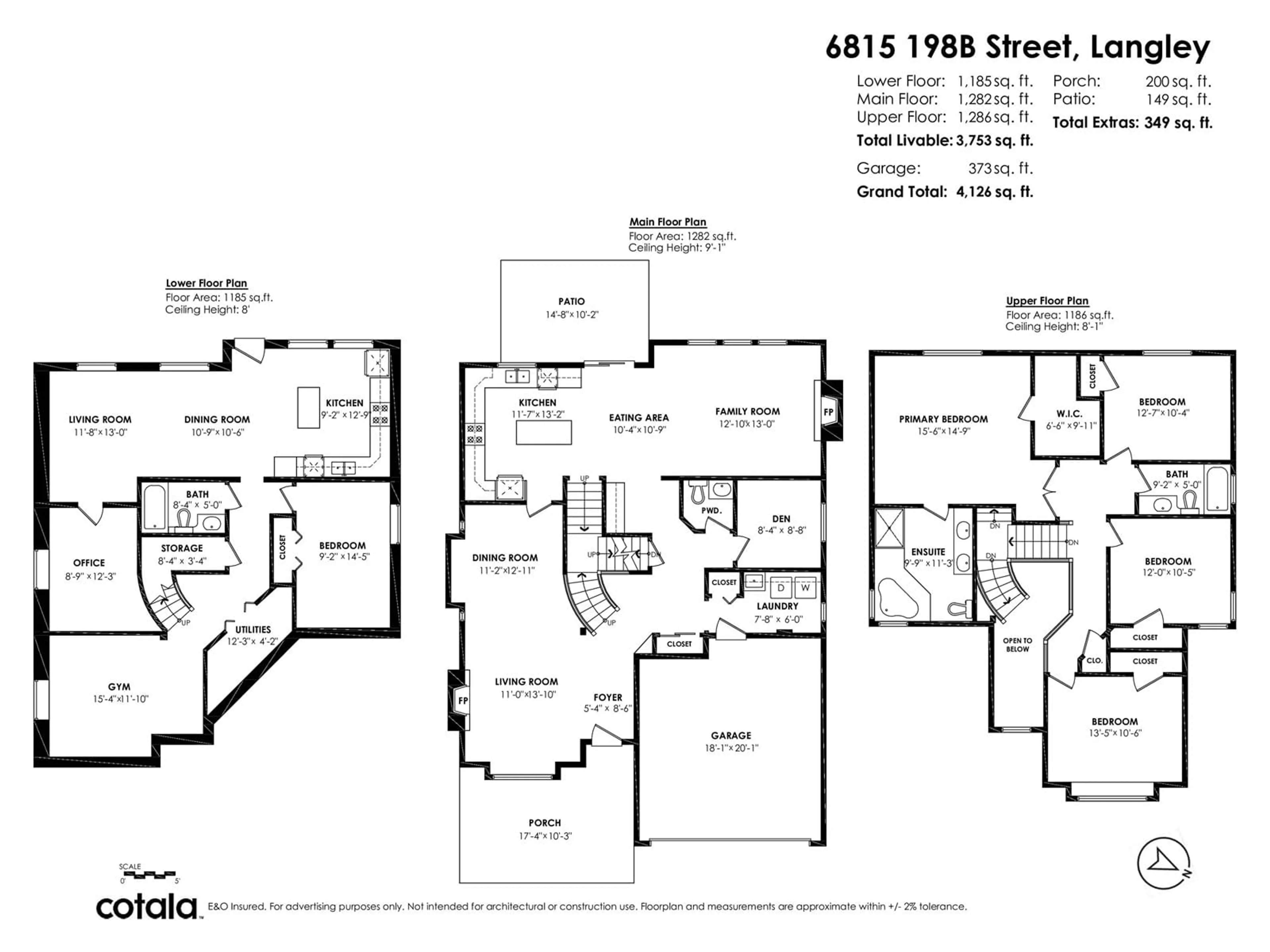 Floor plan for 6815 198B, Langley British Columbia V2Y3B8