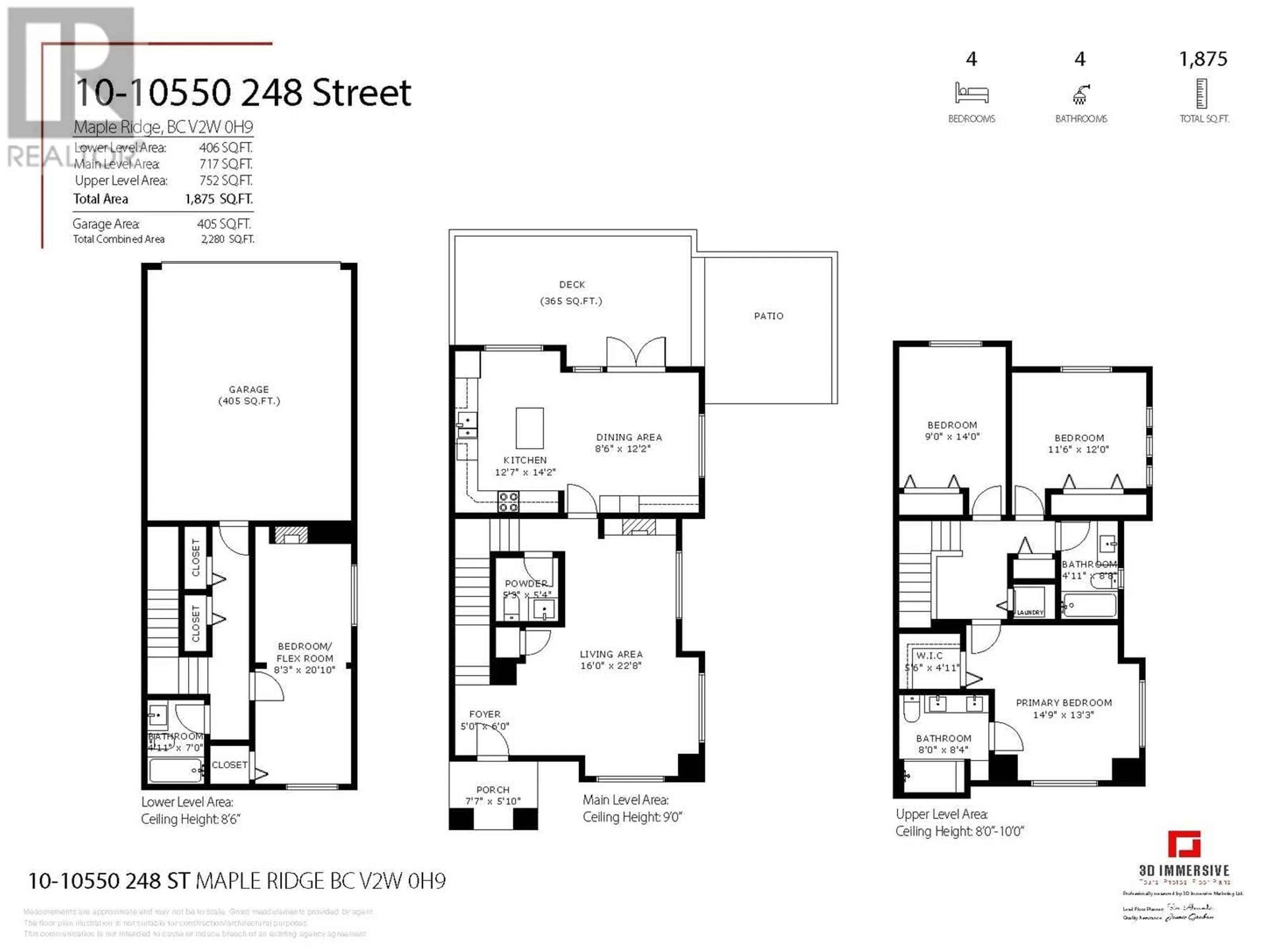 Floor plan for 10 - 10550 248TH STREET, Maple Ridge British Columbia V2W0H9