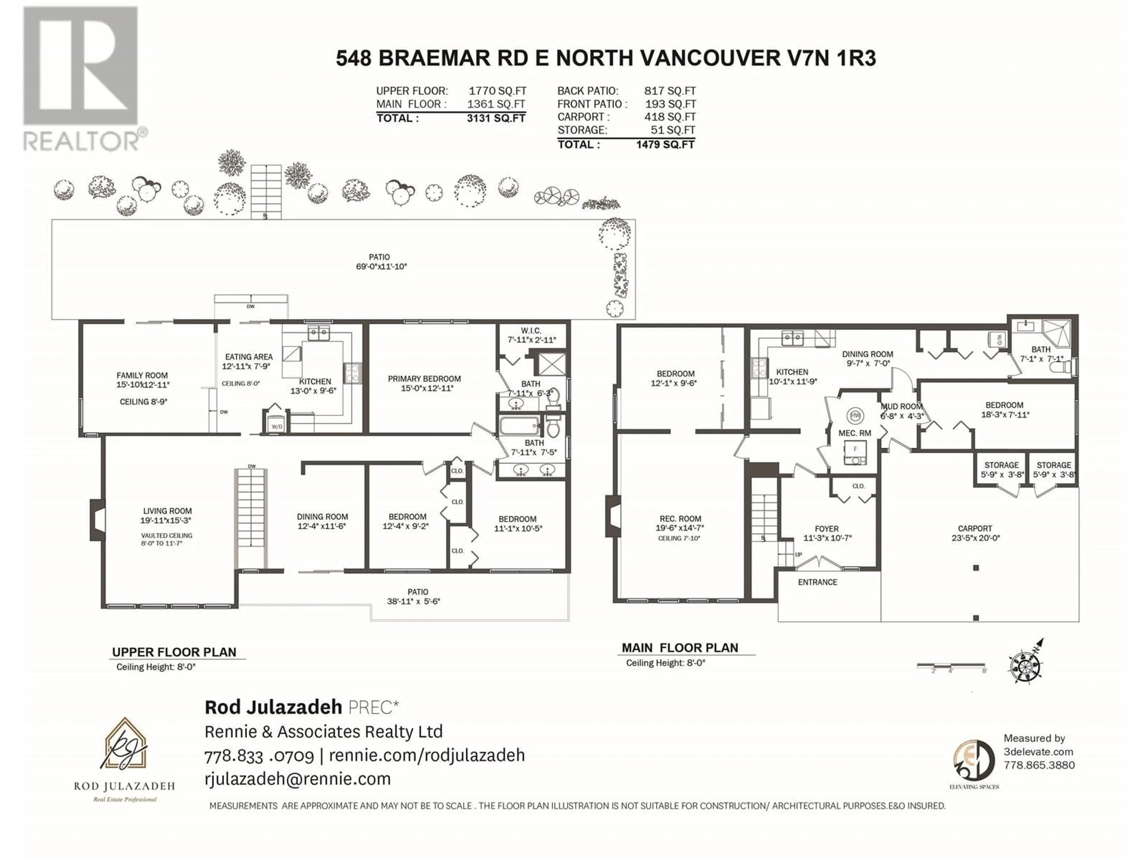 Floor plan for 548 BRAEMAR ROAD, North Vancouver British Columbia V7N1R3