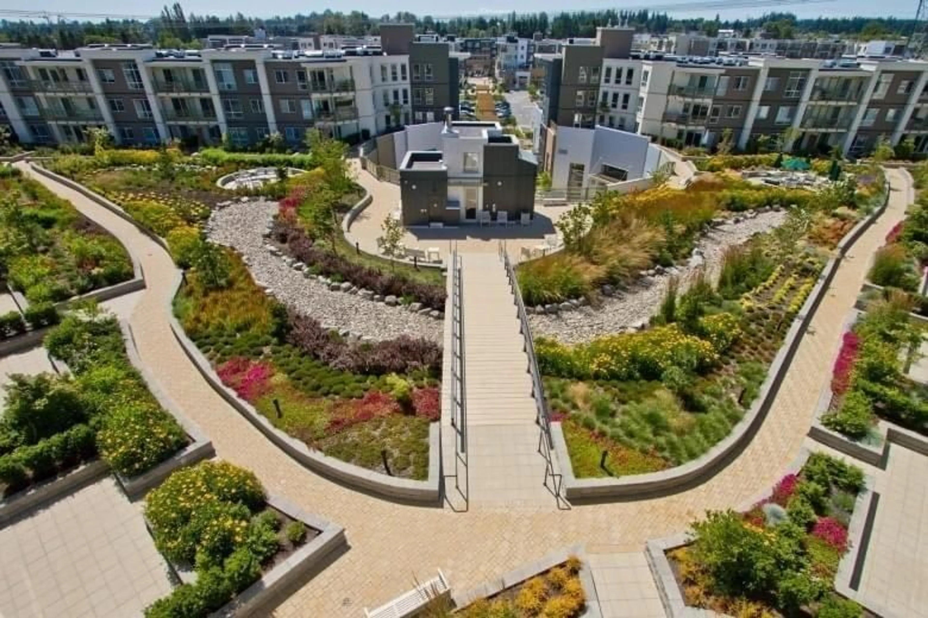 A pic from outside/outdoor area/front of a property/back of a property/a pic from drone, city buildings view from balcony for 9 - 15850 26, Surrey British Columbia V3Z2N6