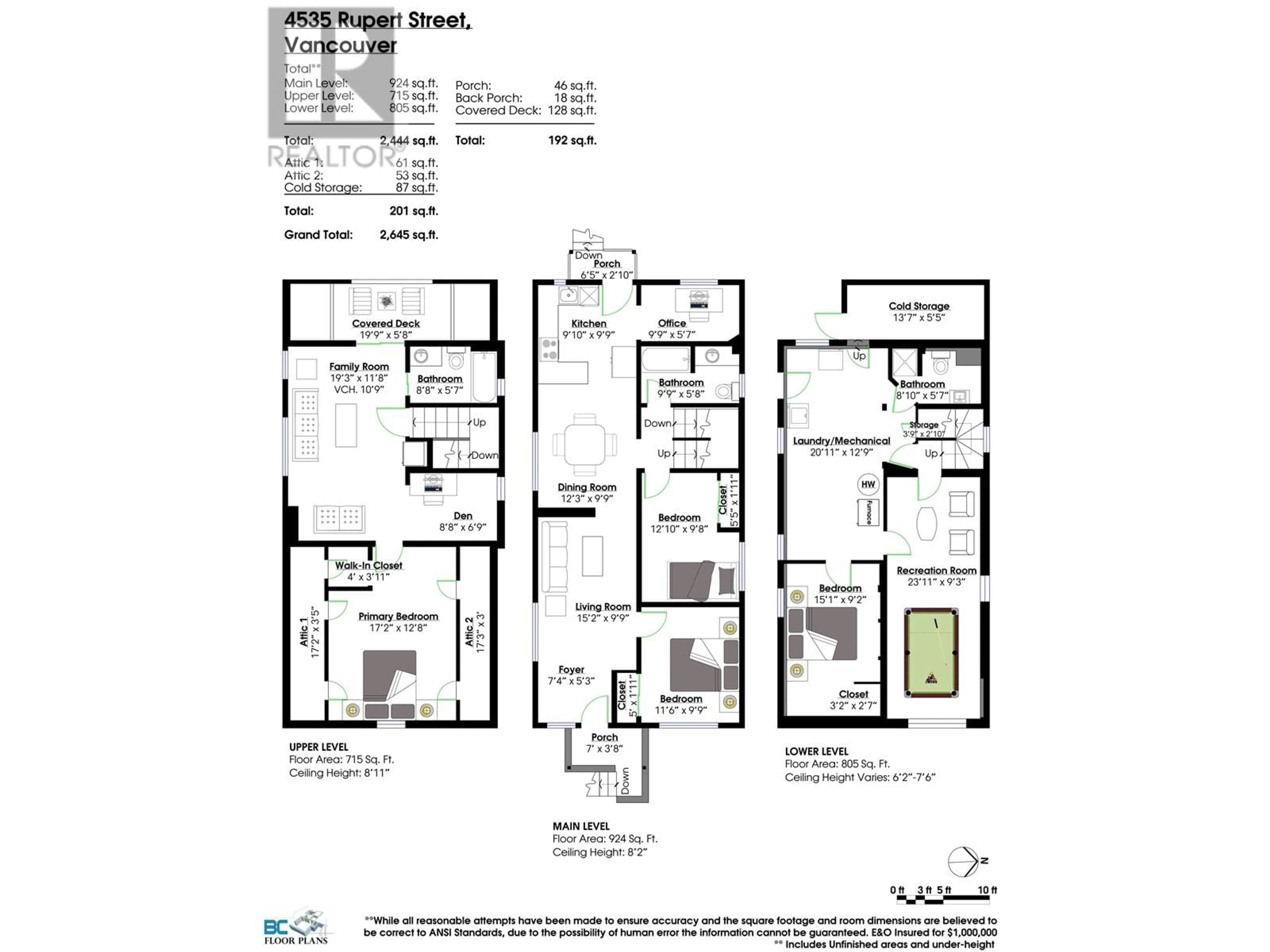 Floor plan for 4535 RUPERT STREET, Vancouver British Columbia V5R2J4