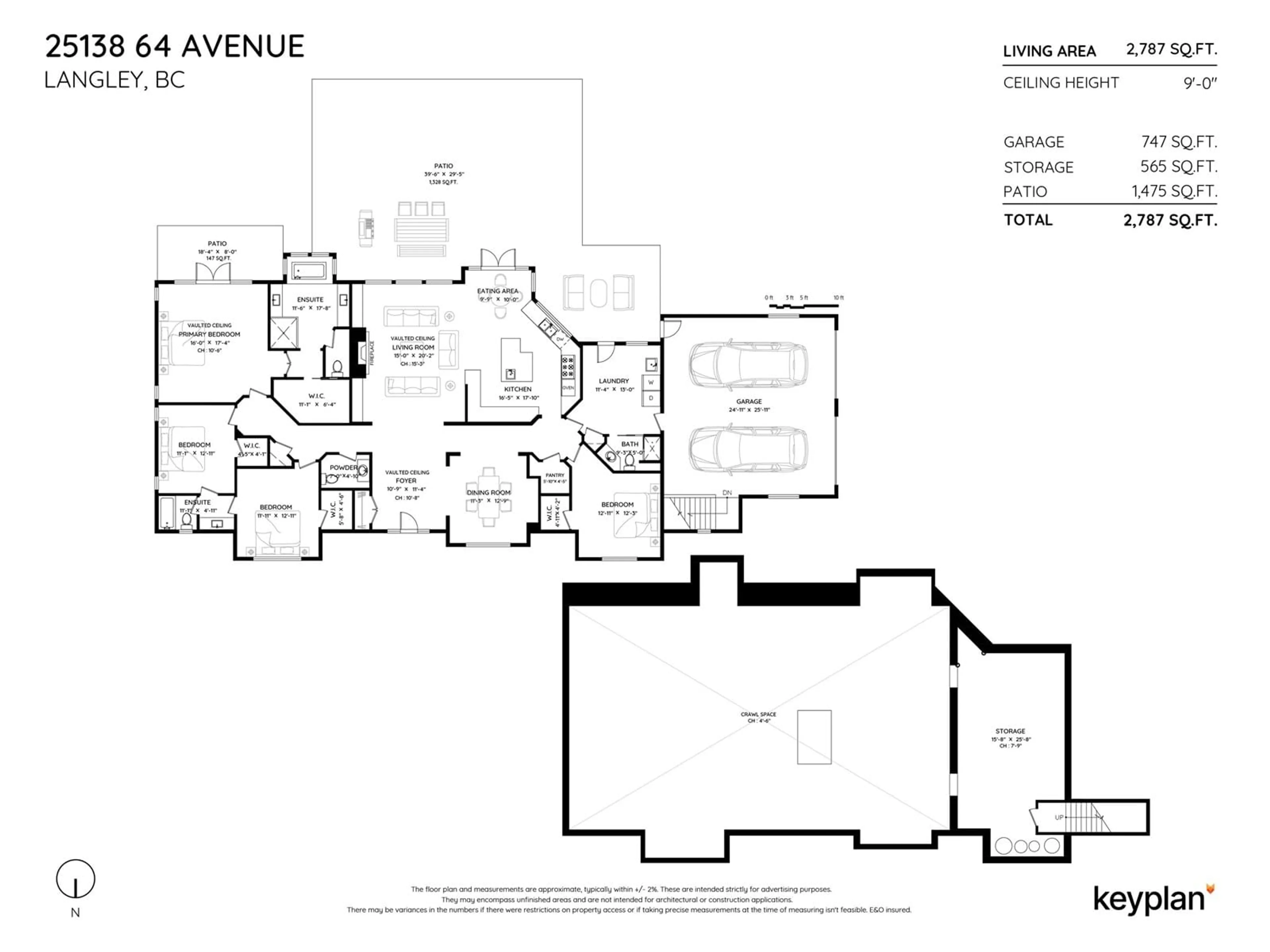 Floor plan for 25138 64TH, Langley British Columbia V4W1H5