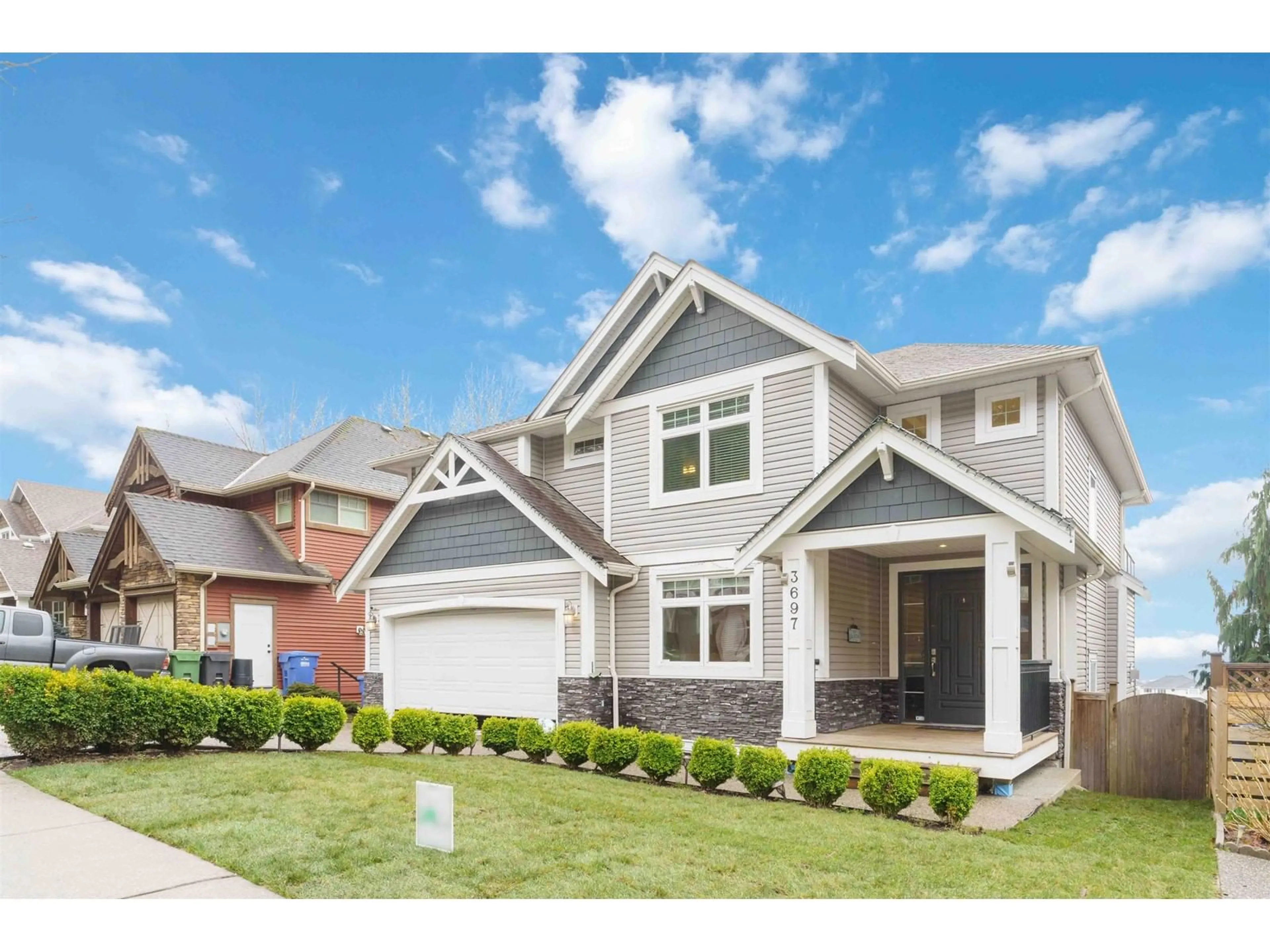 Home with brick exterior material, street for 3697 HAJULA, Abbotsford British Columbia V3G2W4